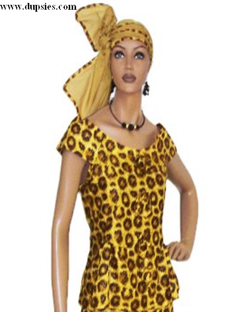 Gorgeous Brown and Gold African Leopard Print Top、mySite、solidvoid