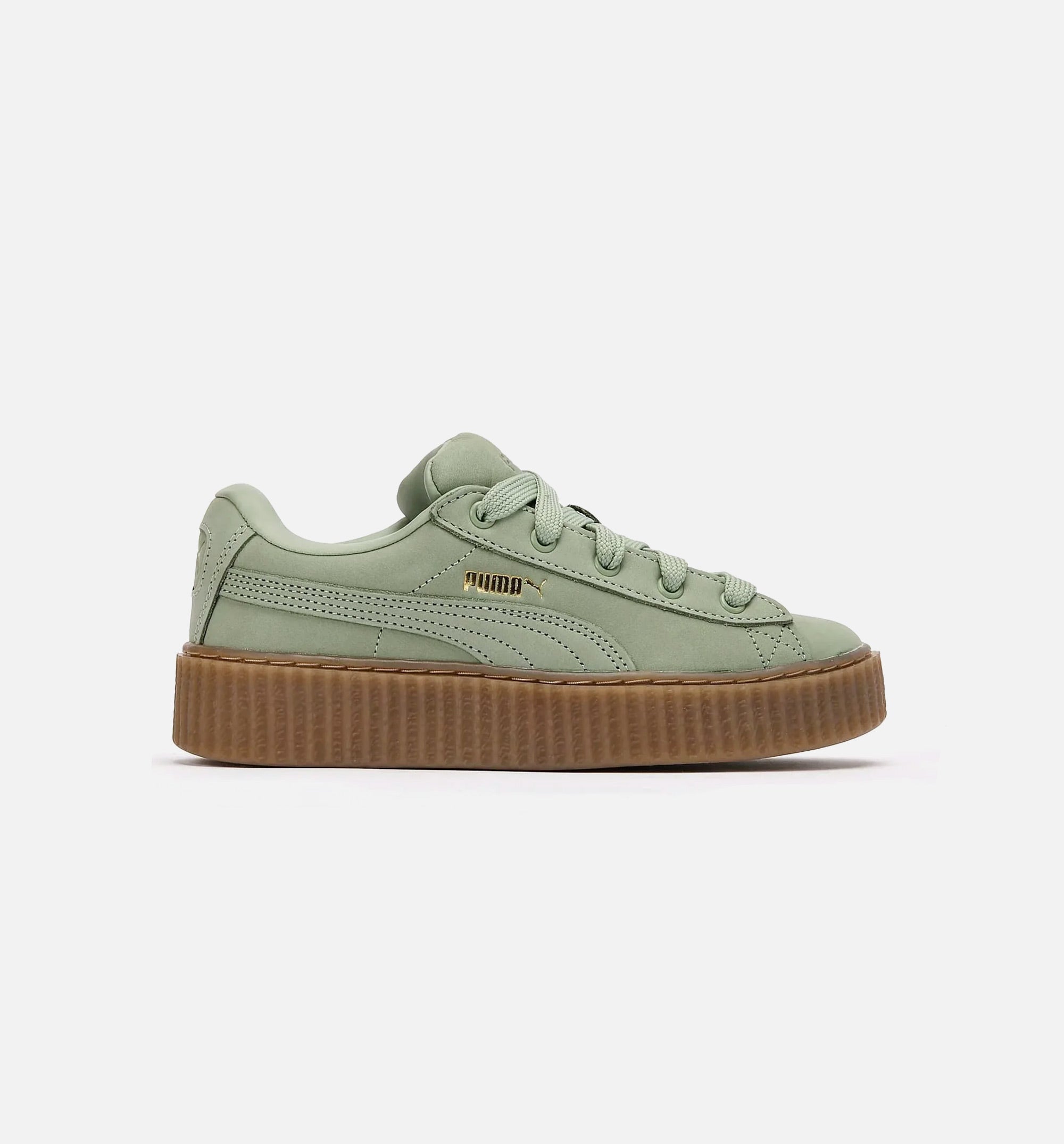 Fenty Creeper Phatty Earth Tone Preschool Lifestyle Shoe - Green Fog/Gold/Gum、mySite、dreamappss