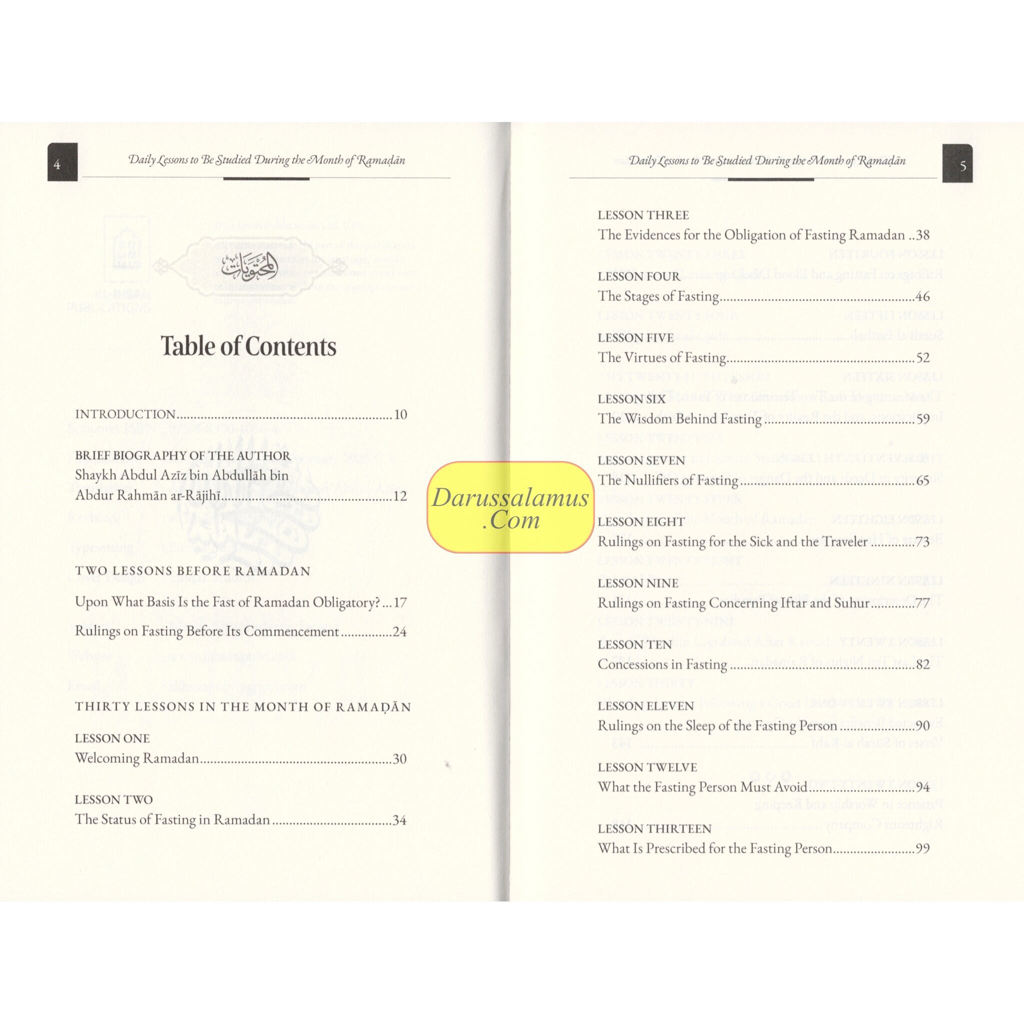 Daily Lessons To Be Studied During The Month of Ramadhan、mySite、topwebapps