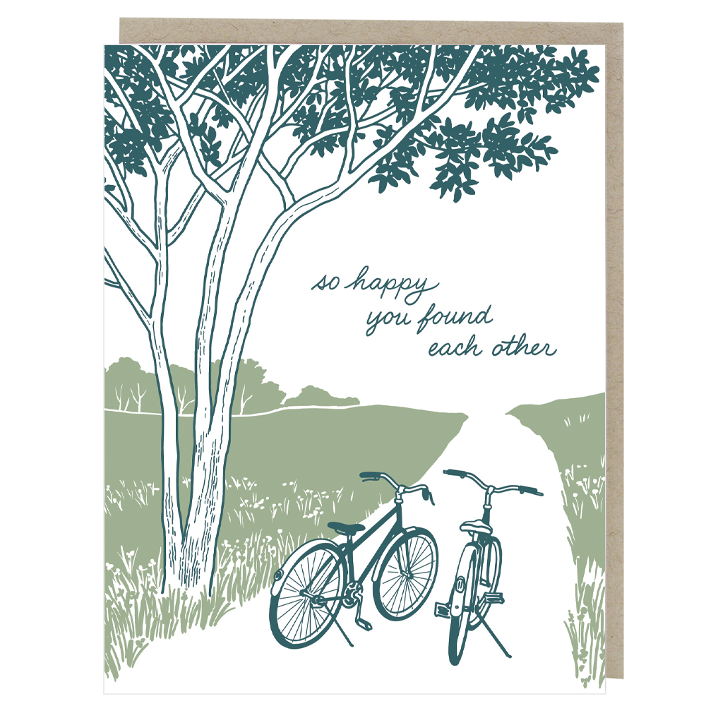 Smudge Ink - Bikes on a Path Wedding Card、mySite、garagedoors4me