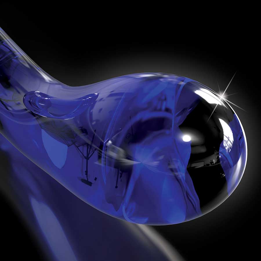 Icicles No. 89 Blue Glass Anal Dildo with Suction Cup by Pipedream Products、mySite、bottomscart