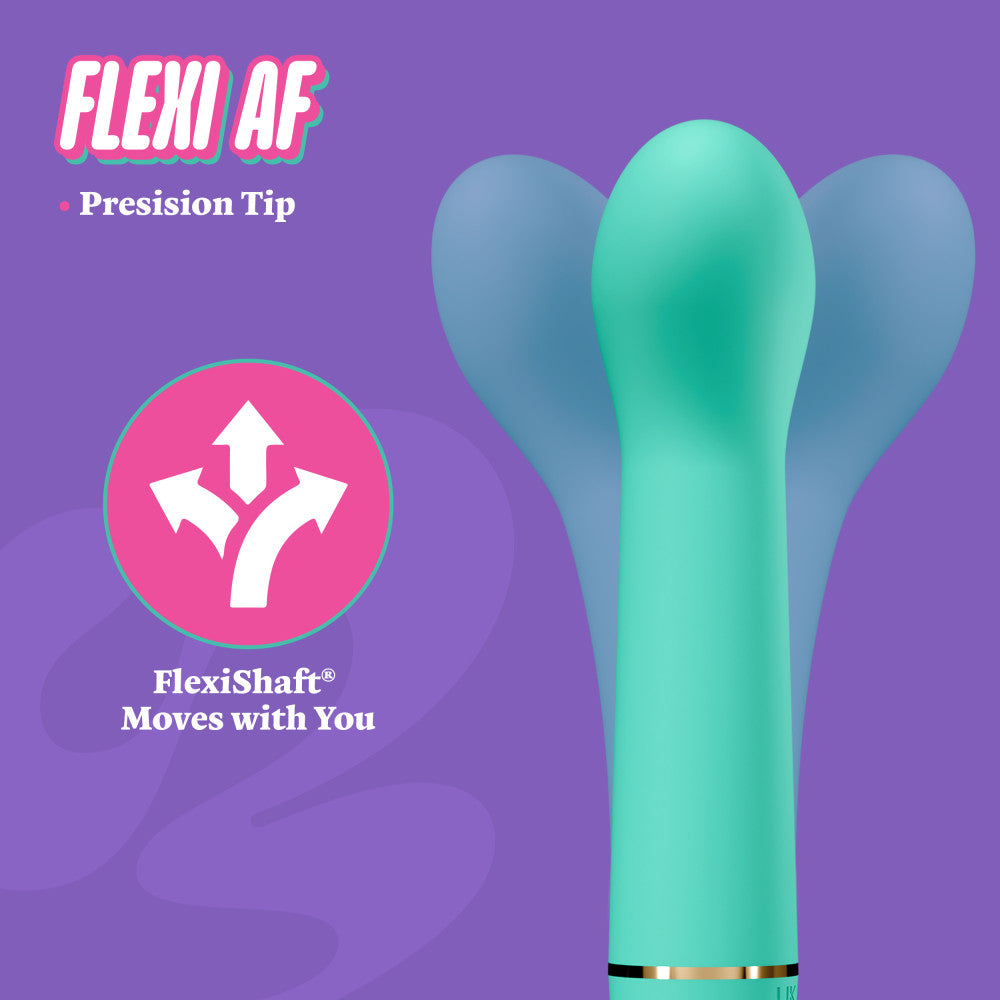 Aria by Blush® | Flirty AF 7 Inch Silicone Vibrator – Rechargeable Clitoral & G-Spot Stimulator – In Teal、mySite、bottomscart