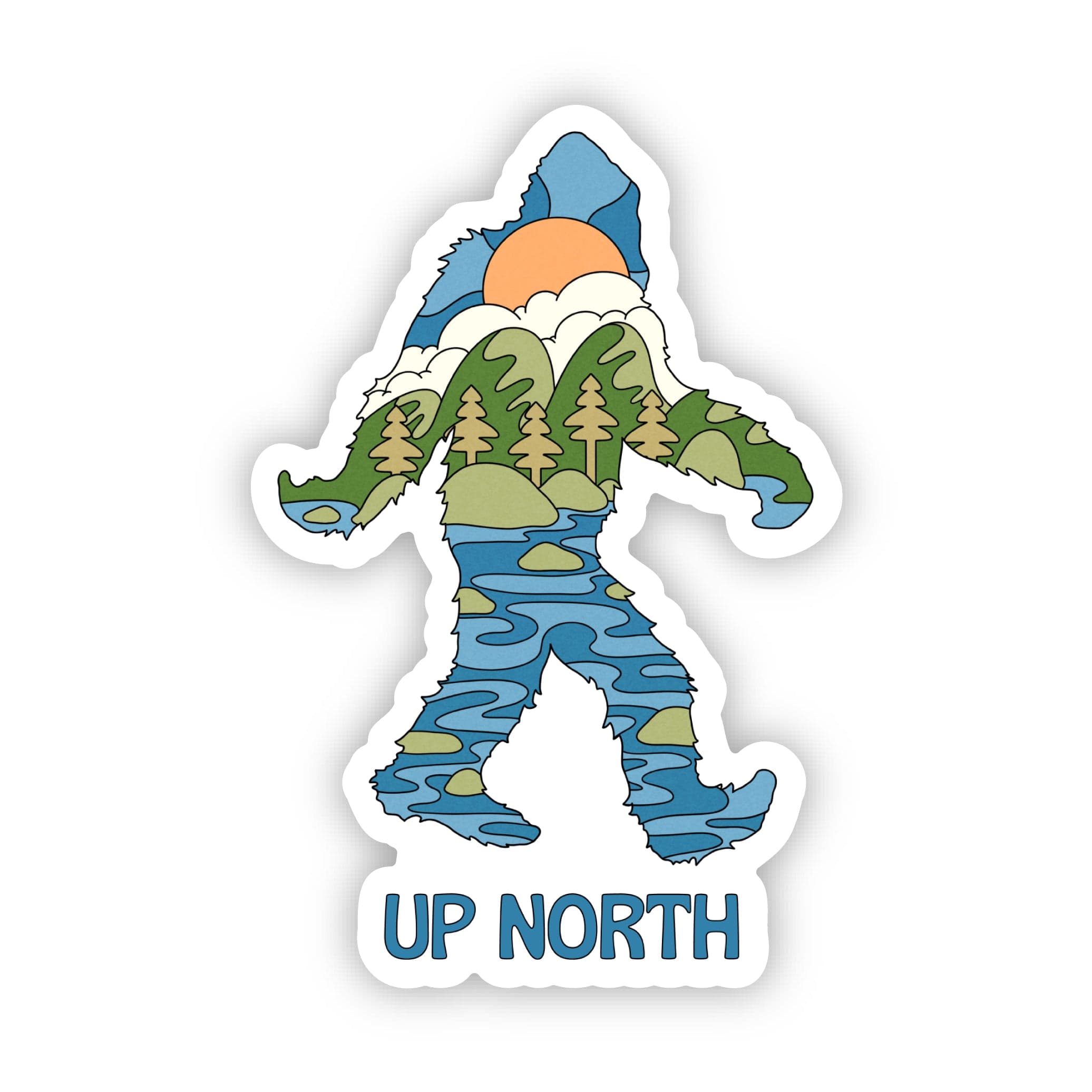 Up North Bigfoot Sticker、mySite、ghnorth