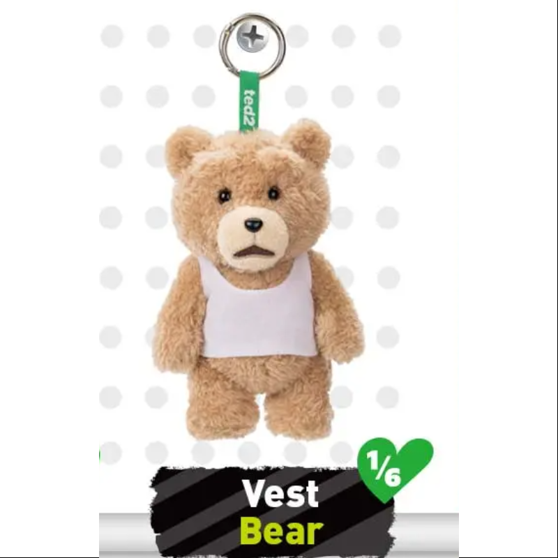  Ted2 Teddy Bear Action Plush Pendant Series Vest Bear、mySite、greenlandpopulation