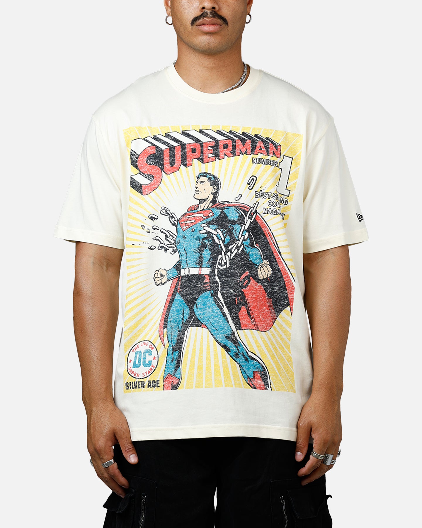 New Era X DC Superman T-Shirt Chrome、mySite、zt4zffjzw