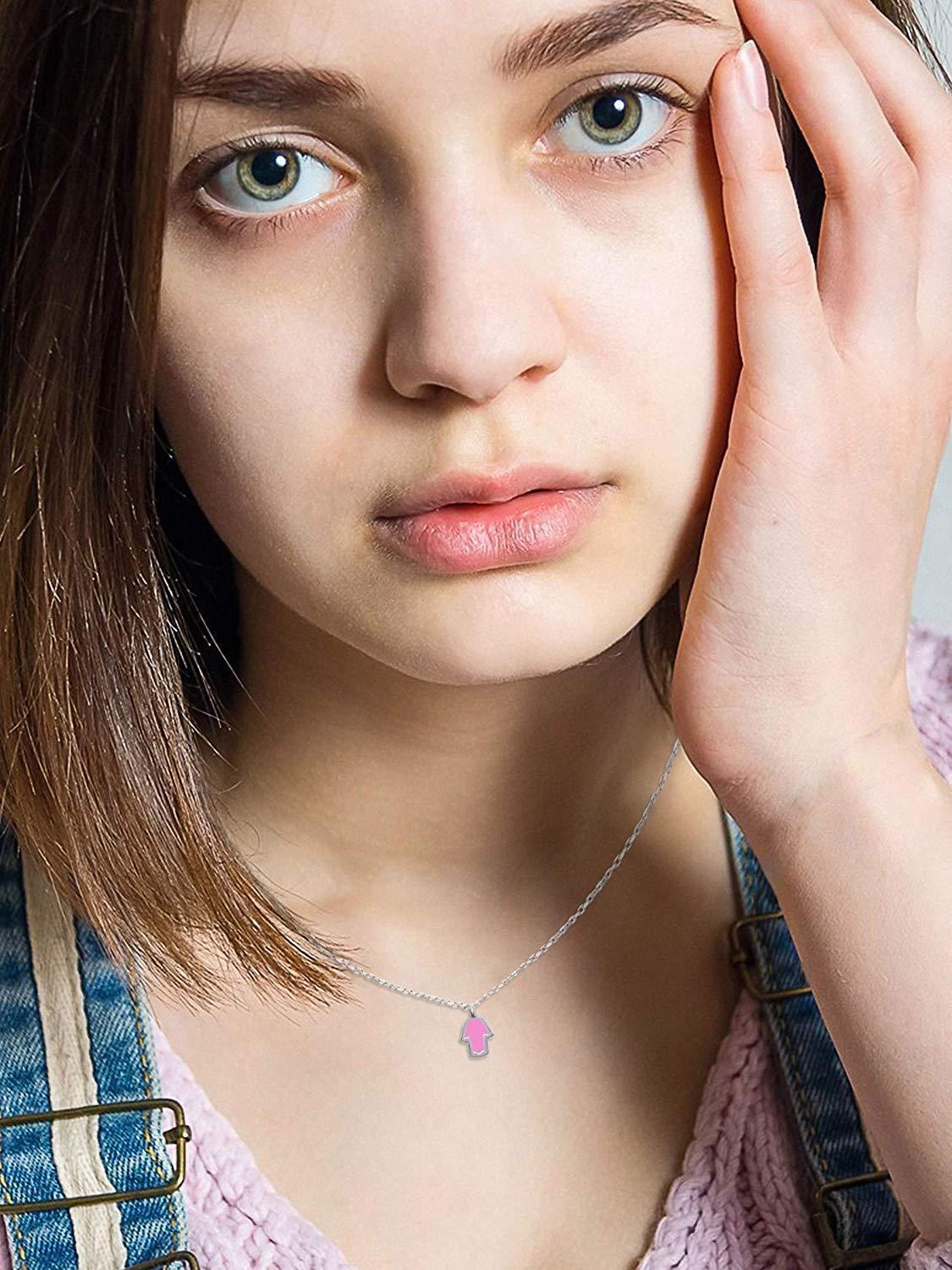 Tiny Hamsa Necklace - Pink、mySite、topwebapps