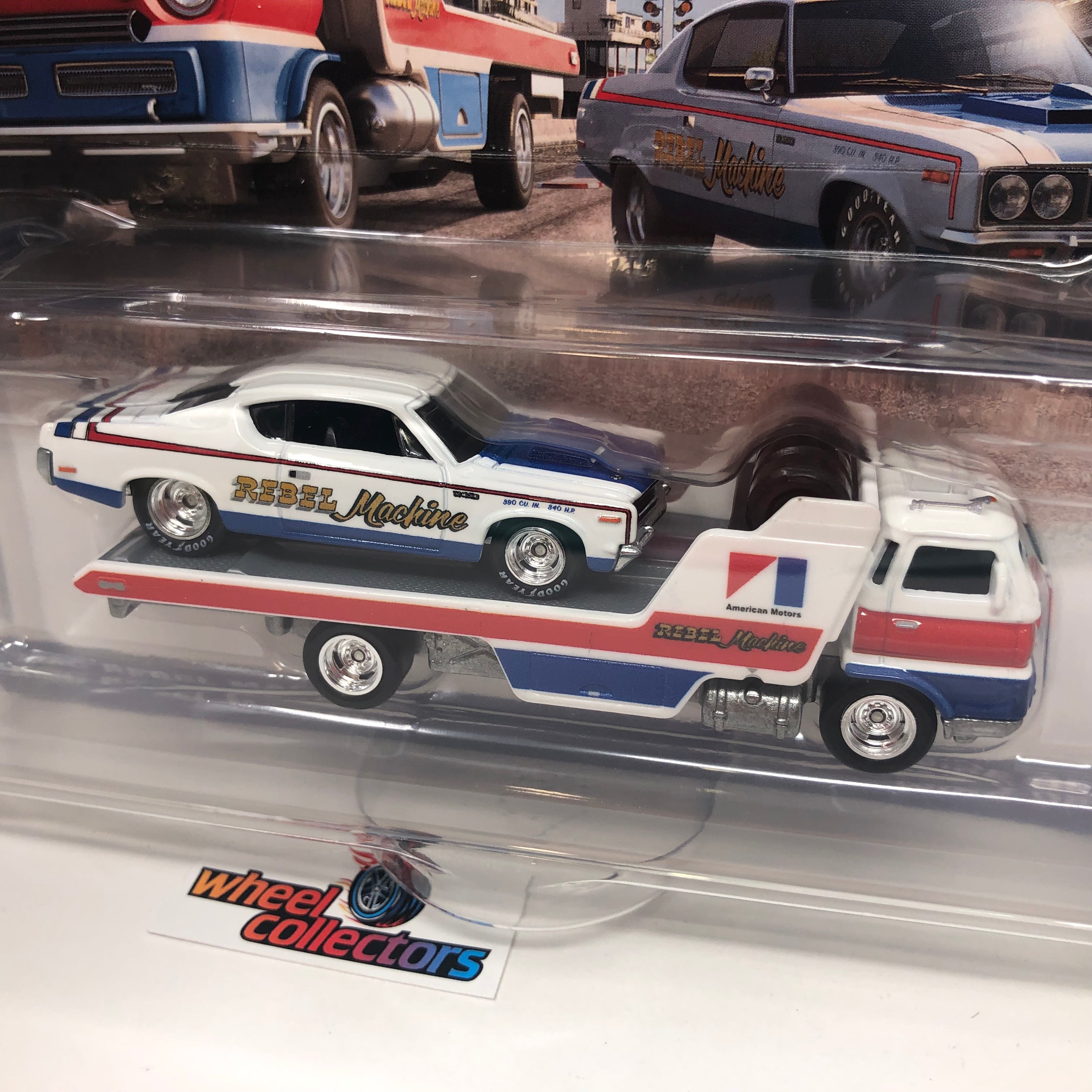 AMC Rebel Machine & Wide Open * 2022 Hot Wheels Team Transport Car Culture Case Q、mySite、hgirdovlk