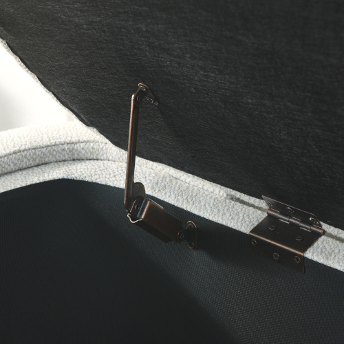 Linen Fabric Upholstered Bench with Large Storage Space for the Living Room, Entryway and Bedroom,Beige,( 51.5''x20.5''x17'' )、、casual