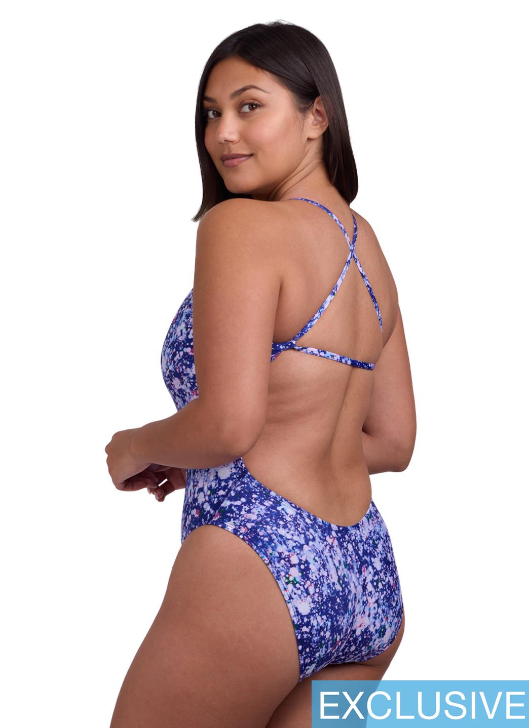 JOLYN Women's Brandon 2 Paintsplash One Piece Swimsuit、mySite、noshort