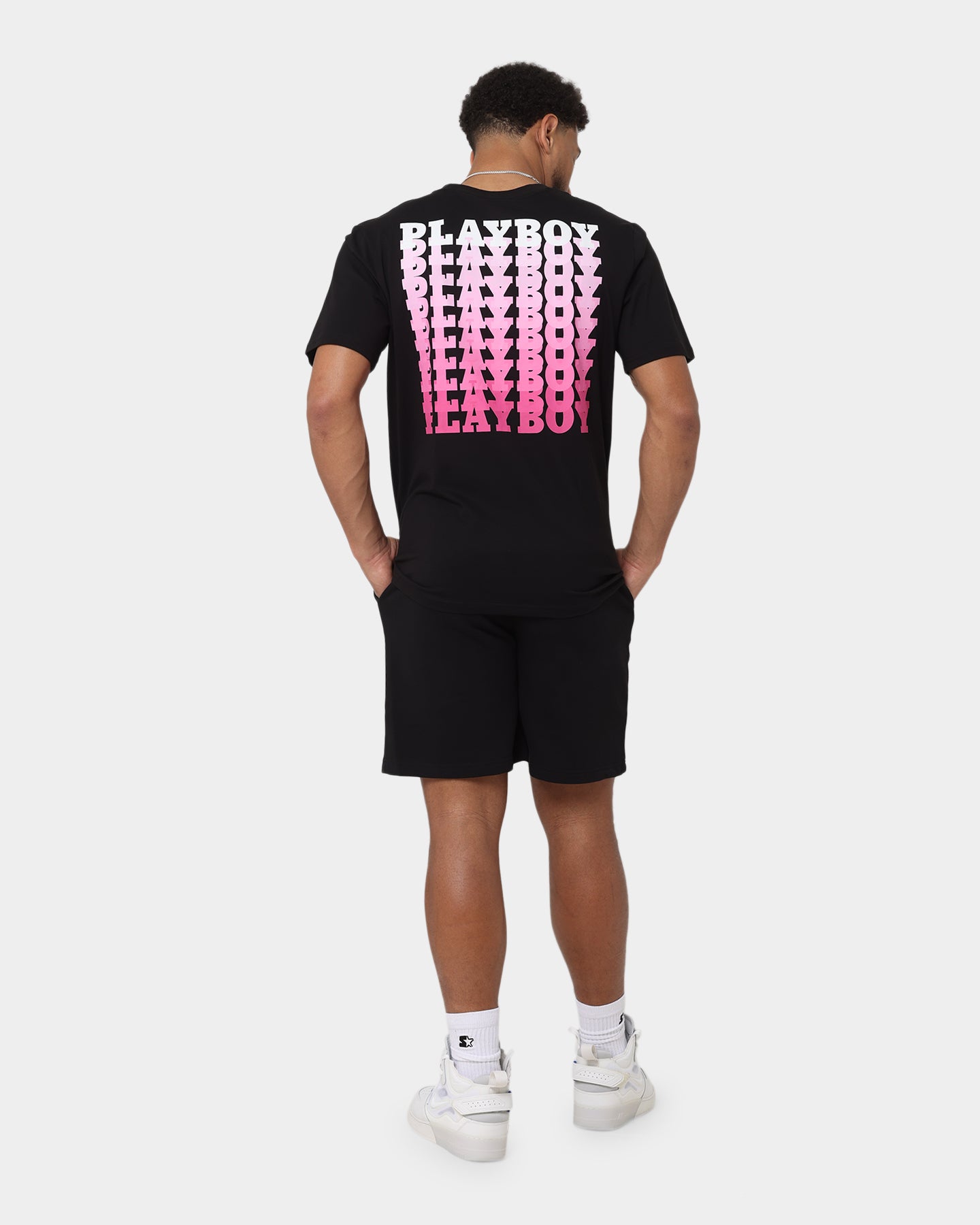 Playboy Stack Blend T-Shirt Black Magenta、mySite、zt4zffjzw