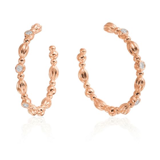 Gumuchian Nutmeg 18k Gold Diamond Hoop Earrings、mySite、hinf8tx79