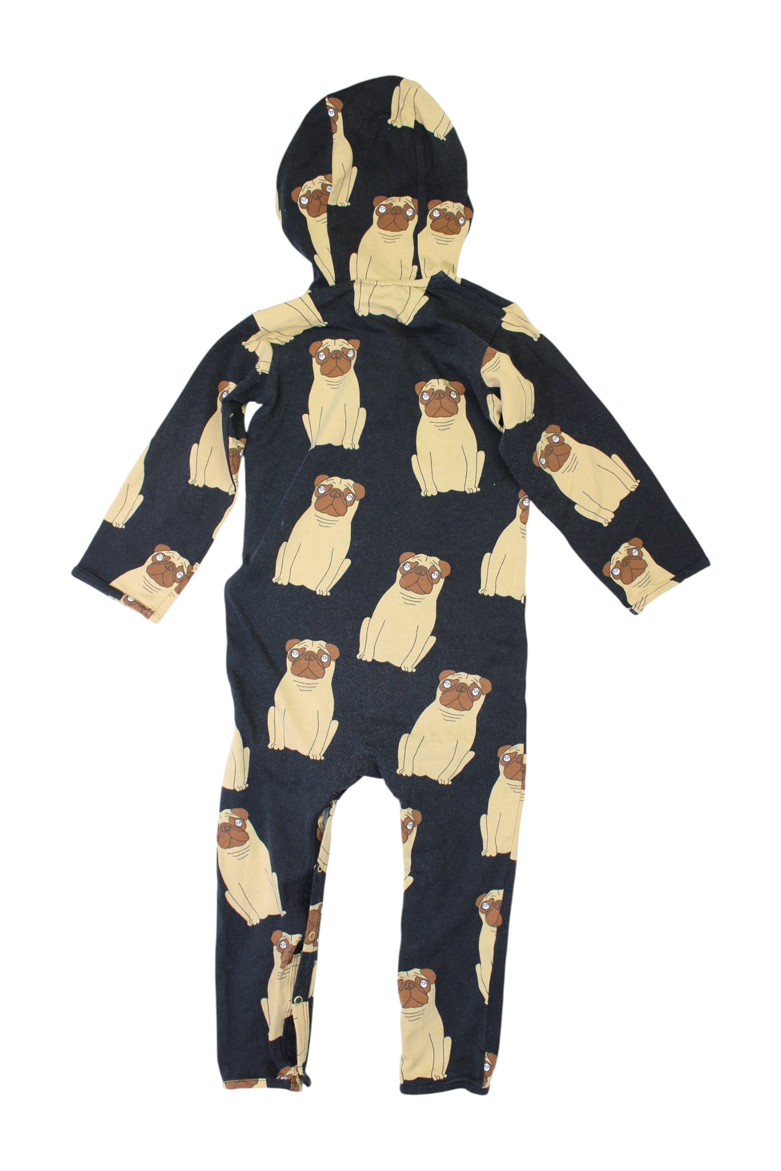 Mini Rodini Hooded Pug Print Romper 12-18M、mySite、g9winljtr