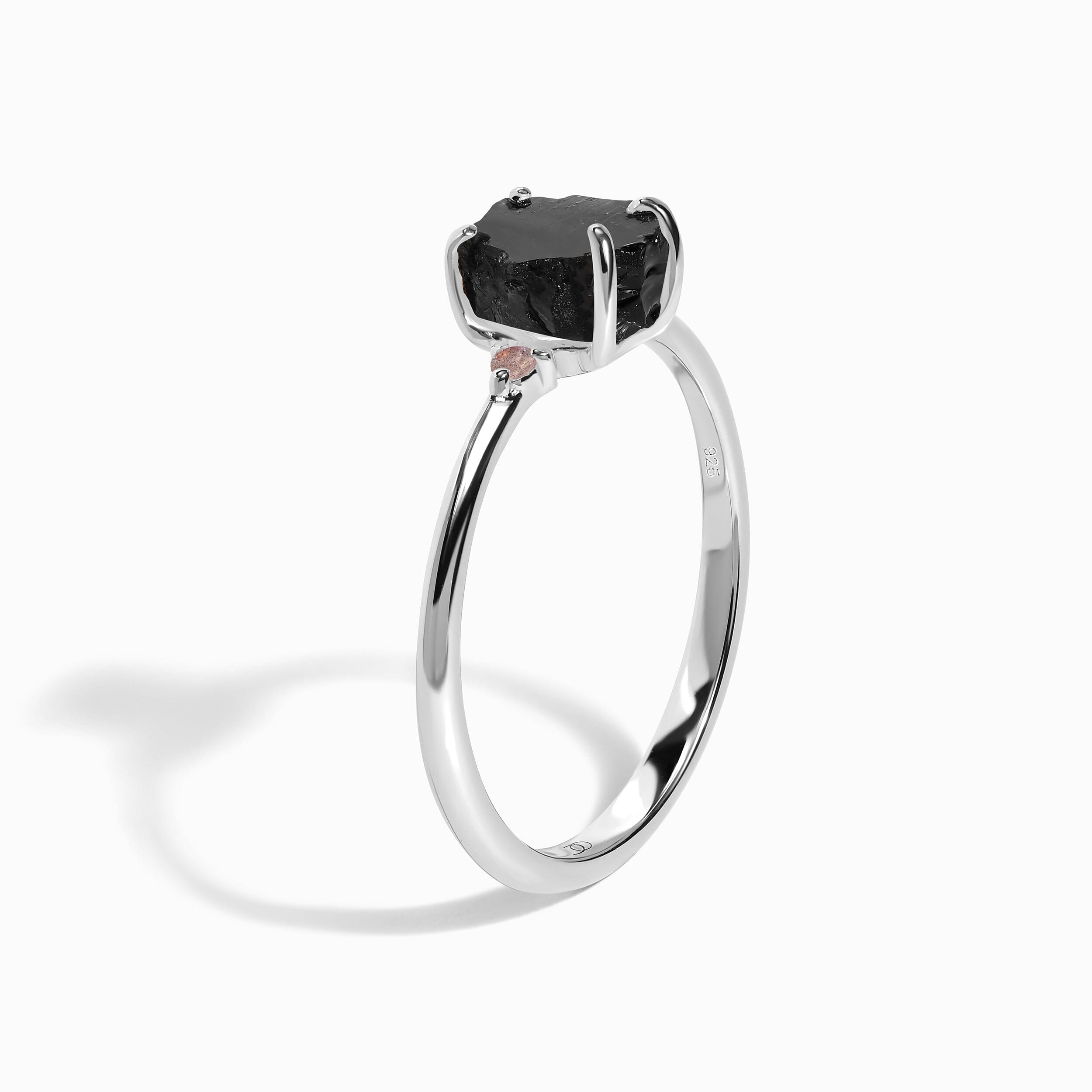 Black Obsidian Labradorite Ring - Petite Raw Allure、mySite、hinf8tx79