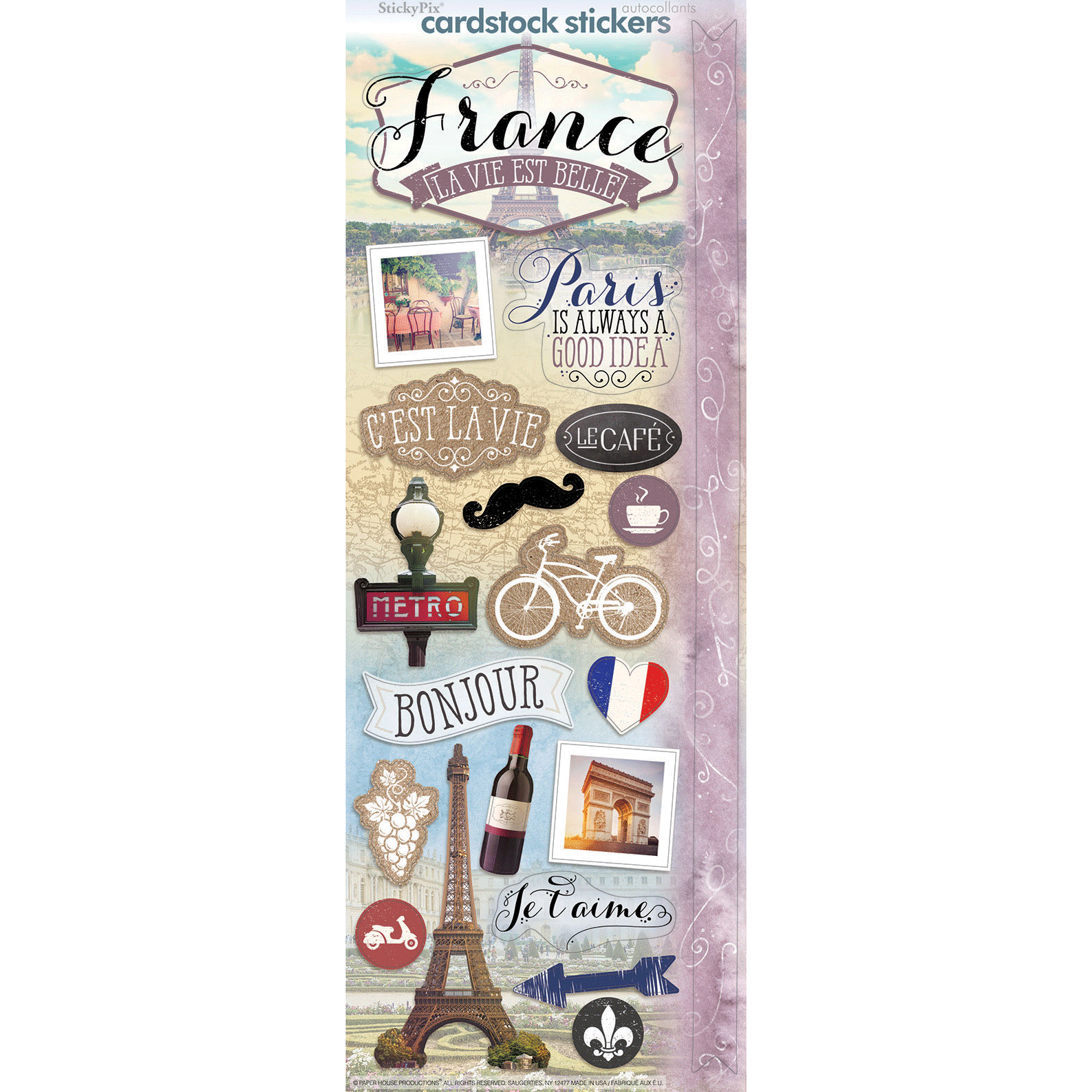  Discover France Cardstock Stickers、mySite、ghnorth