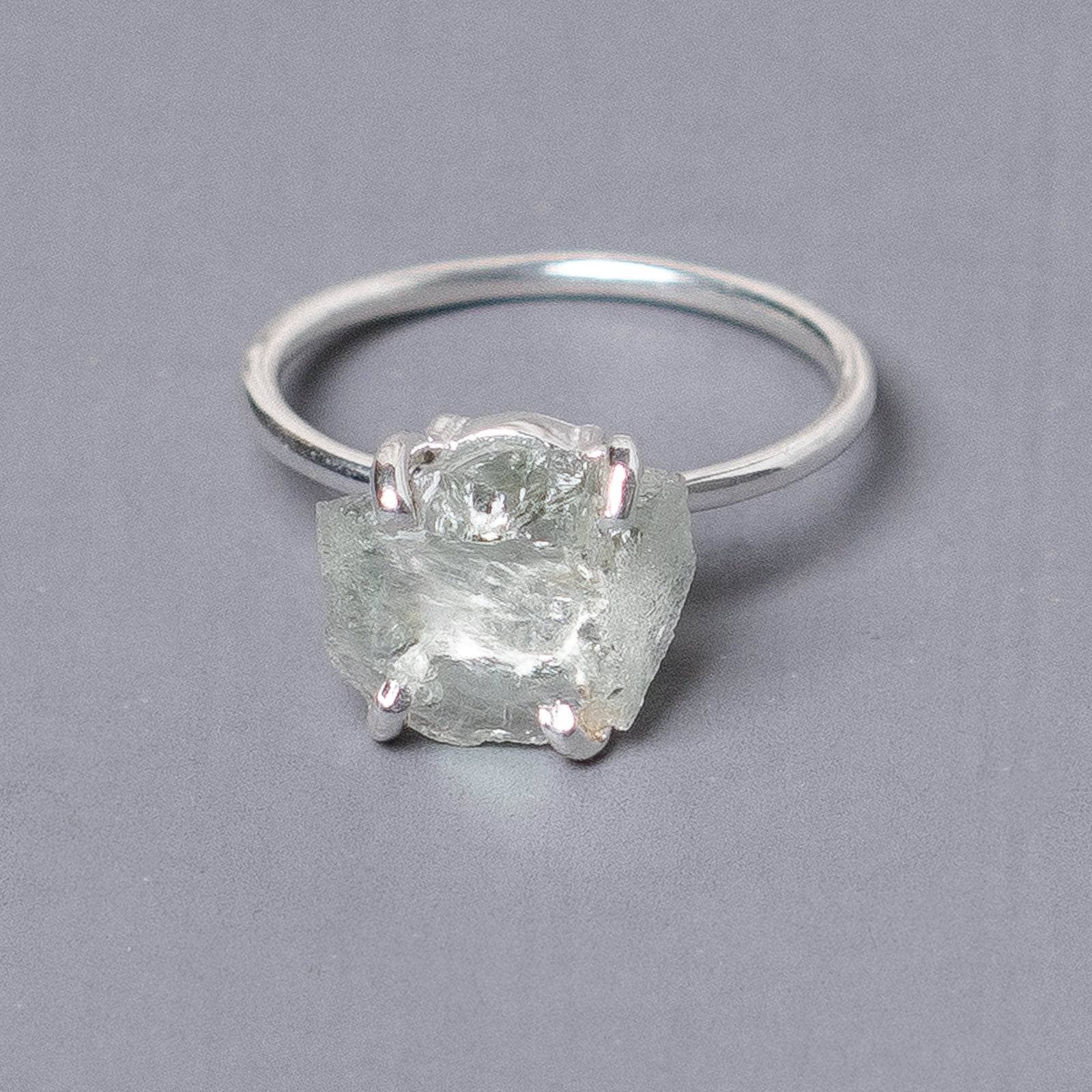 Green Amethyst Raw Freeform Gold or Silver Ring、mySite、hinf8tx79