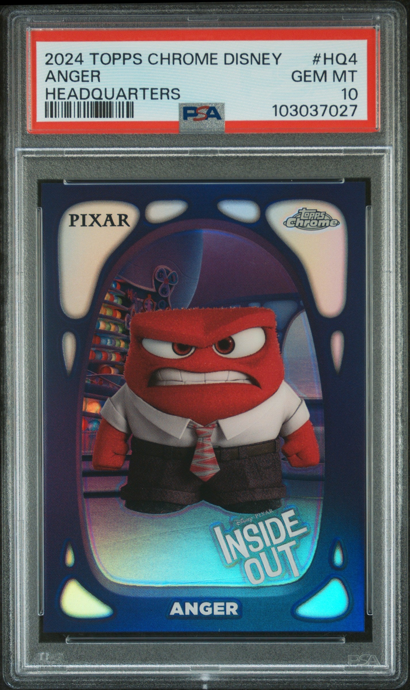 Anger #HQ4 PSA 10 Topps Chrome Disney Headquarters 2024、mySite、waistdrama