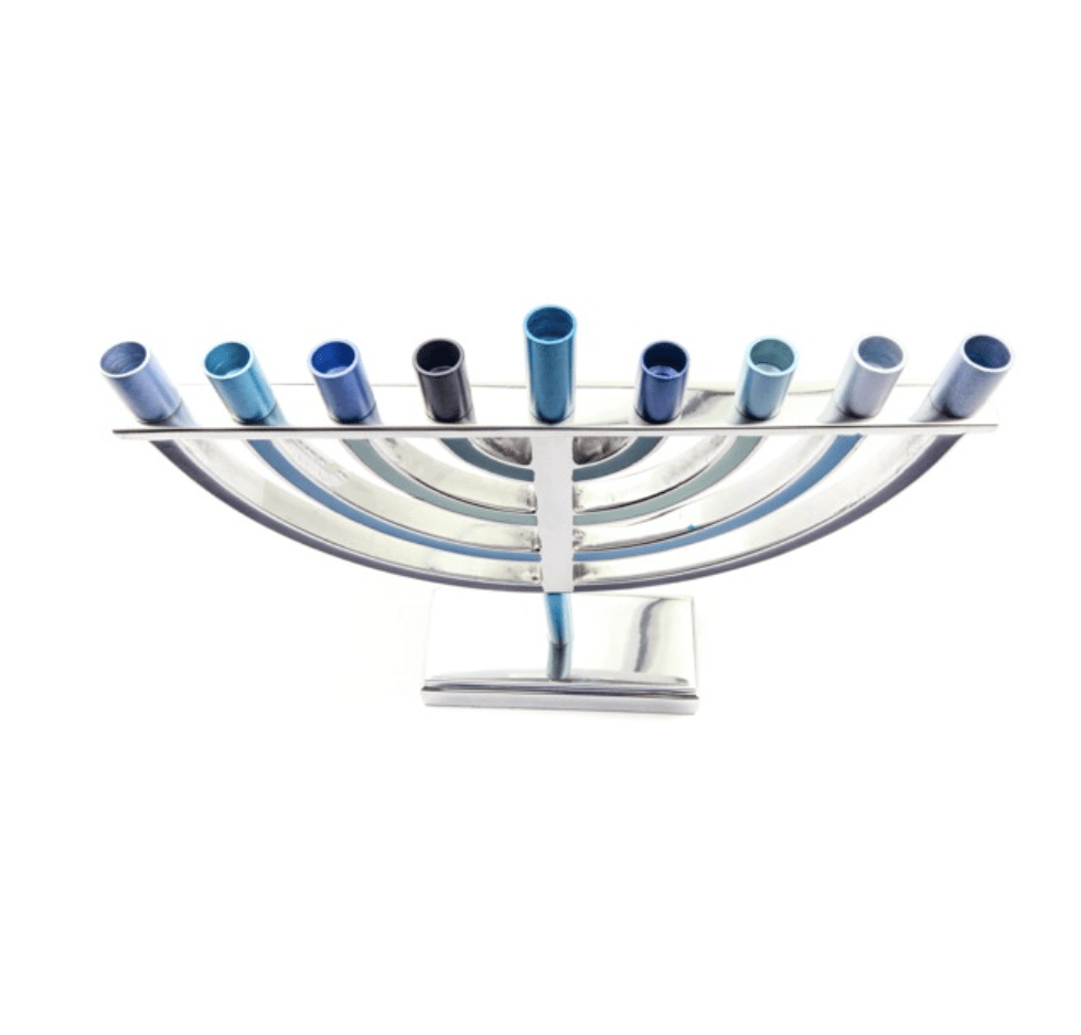 Large Classic Menorah by Yair Emanuel - Blue、mySite、topwebapps