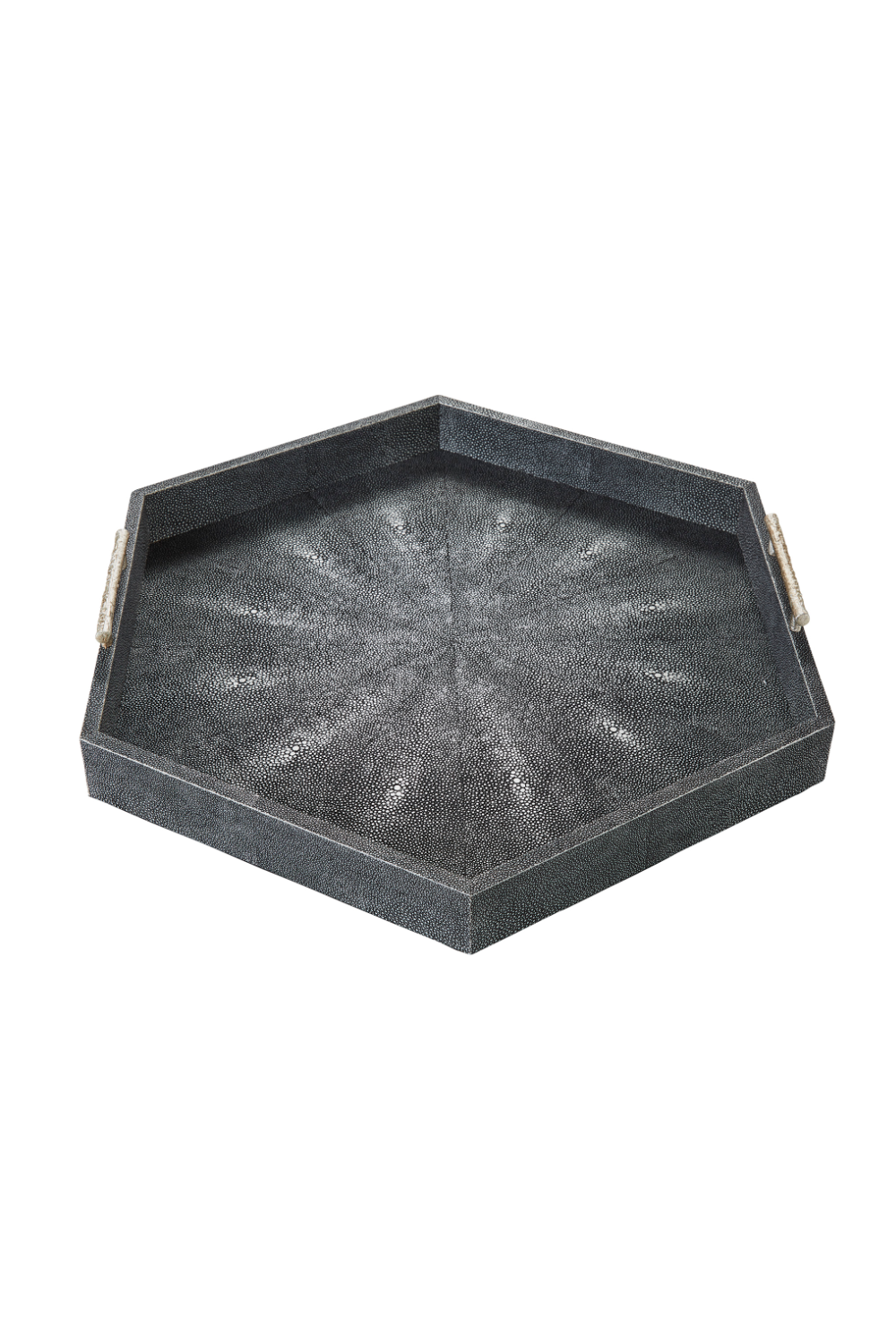 Gray Shagreen Hexagonal Tray | Andrew Martin Cosima、mySite、neckold