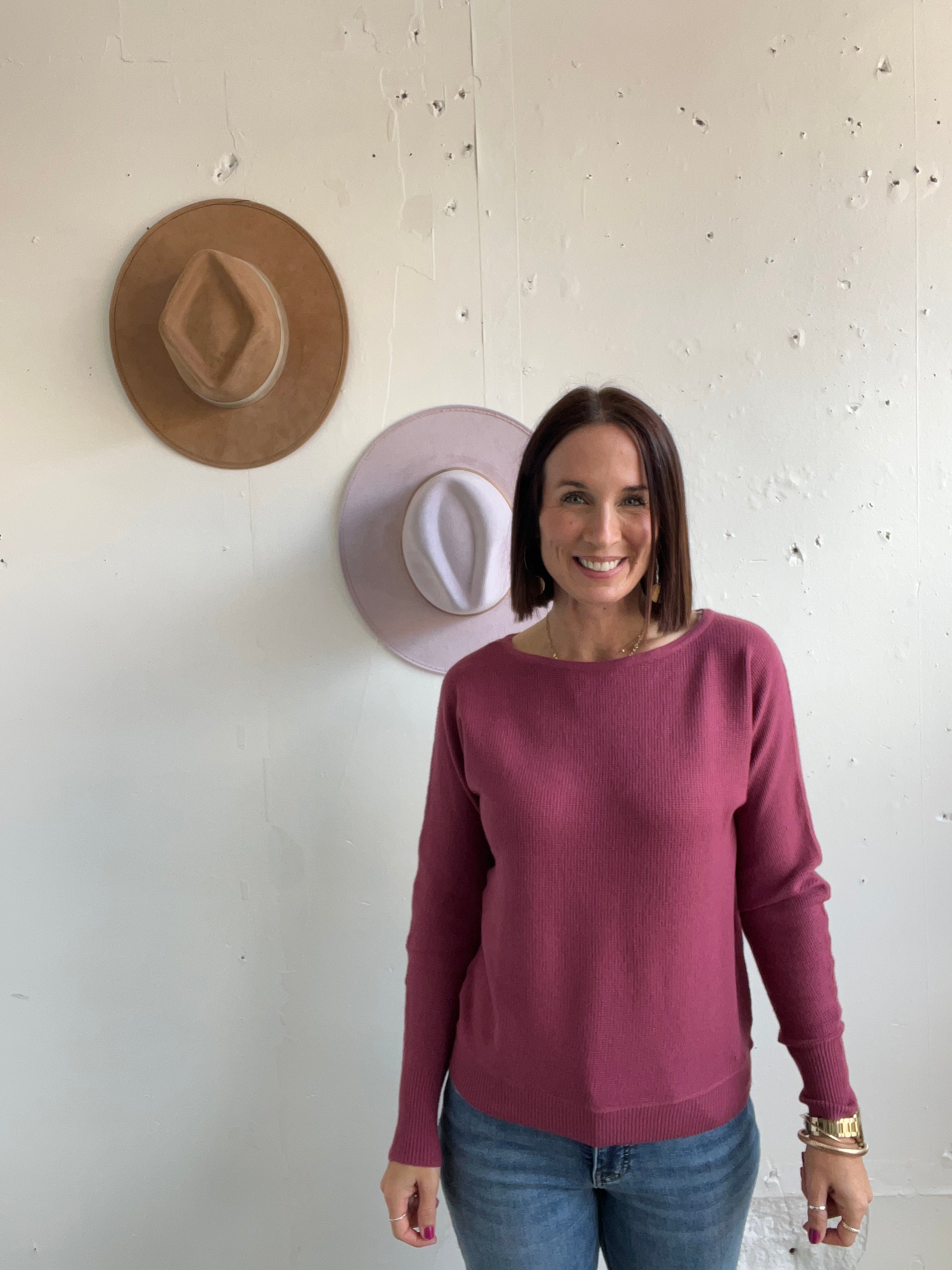 Brenda’s Boat Neck Long Sleeve Thermal、mySite、garagedoors4me