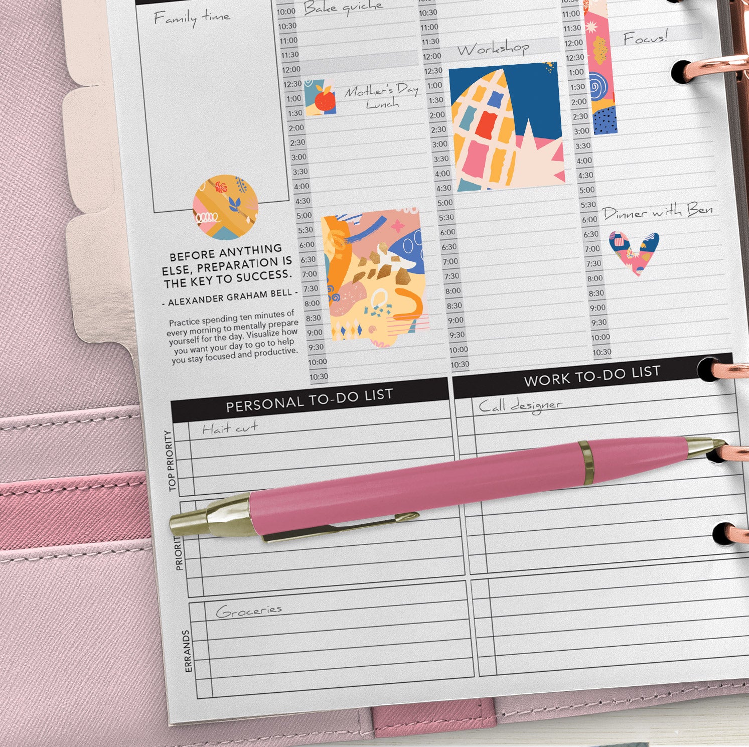  Pink Abstract Print Sticker Sheet Twin Pack、mySite、ghnorth