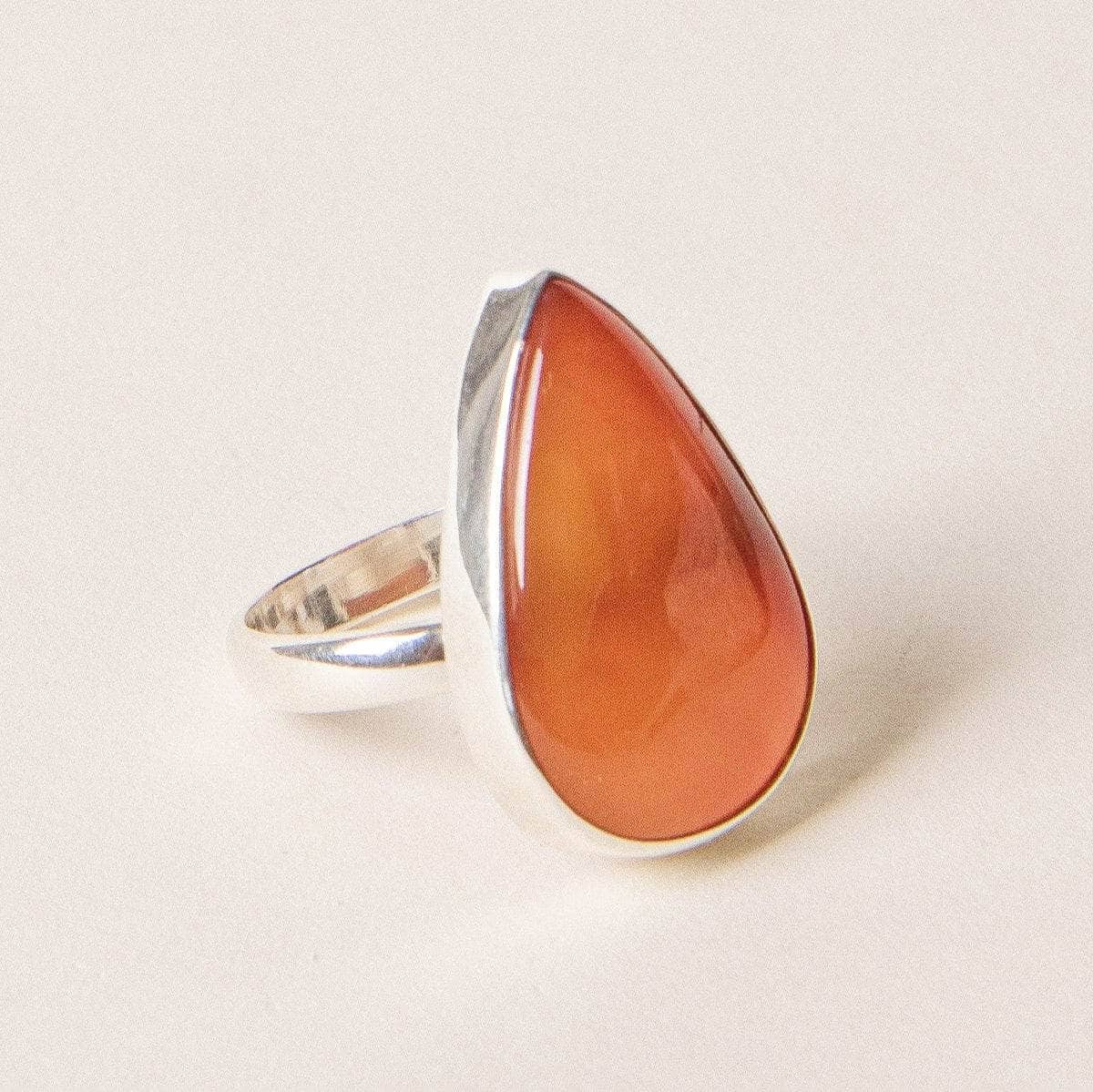 Teardrop Carnelian Gemstone Ring、mySite、hinf8tx79