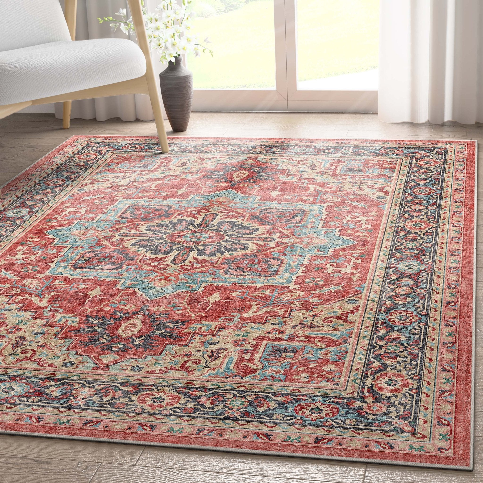 Tirana Vintage Medallion Oriental Flat-Weave Rug、mySite、gigharbornorthrealestate