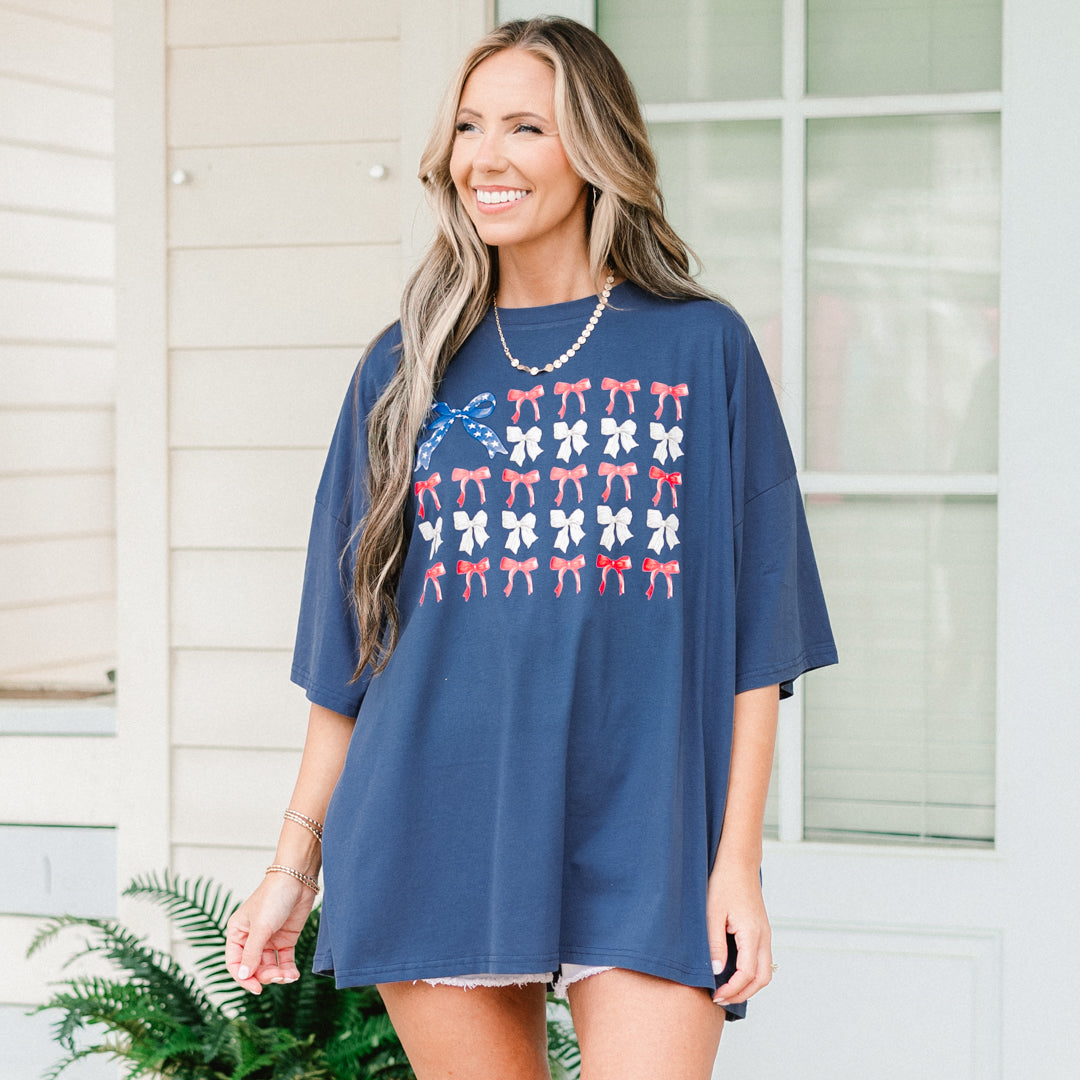  All American Babe Boyfriend Tee, Navy、mySite、justintrudeaud