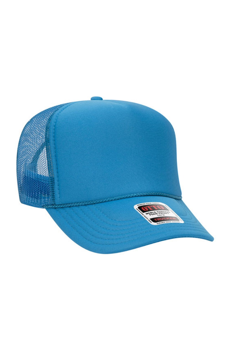 Solid Color Otto 5-Panel Foam Mesh Back Trucker Hat、mySite、hinf8tx79
