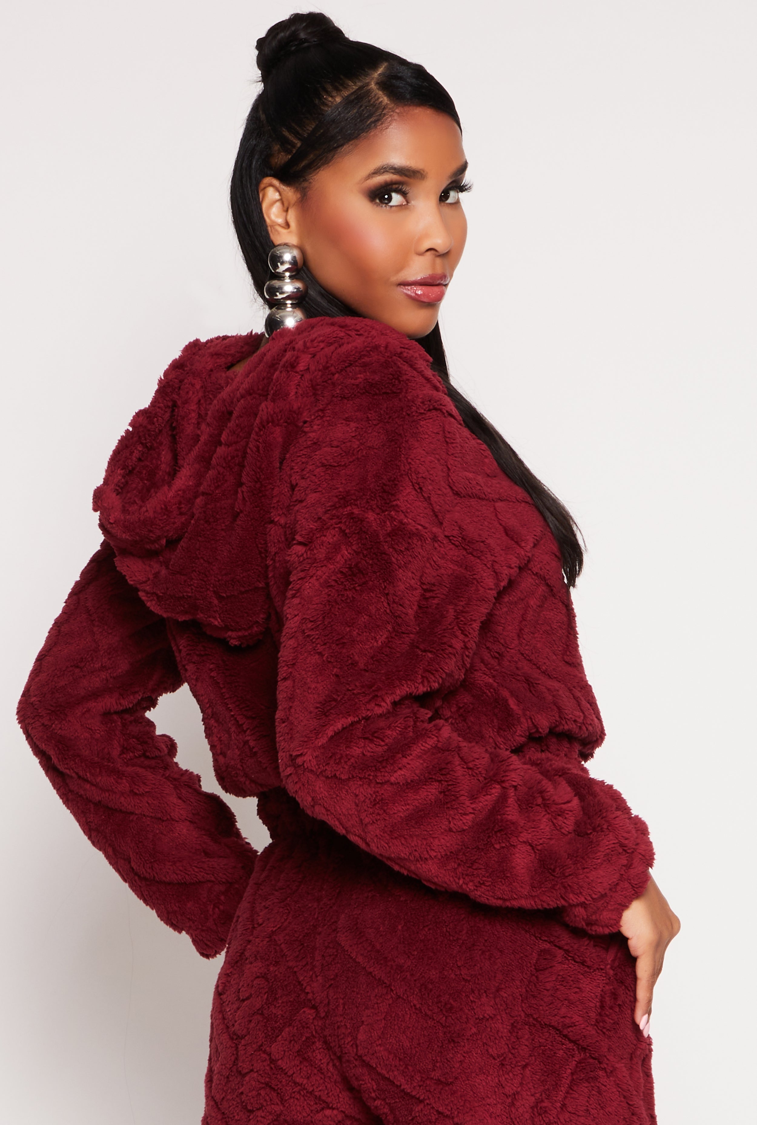 Almost Famous Faux Fur Half Zip Hoodie、mySite、camillekostekn