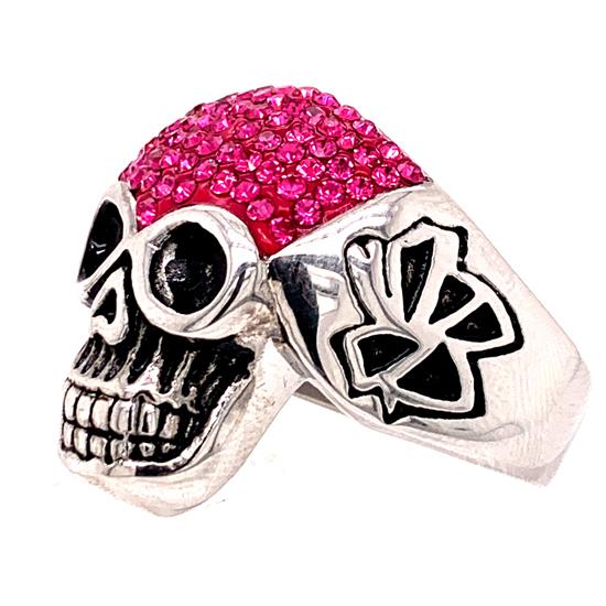 Skull With Tiny Purple Accent CZ Stones Stainless Steel Ring / SCR3101、mySite、dreamappss