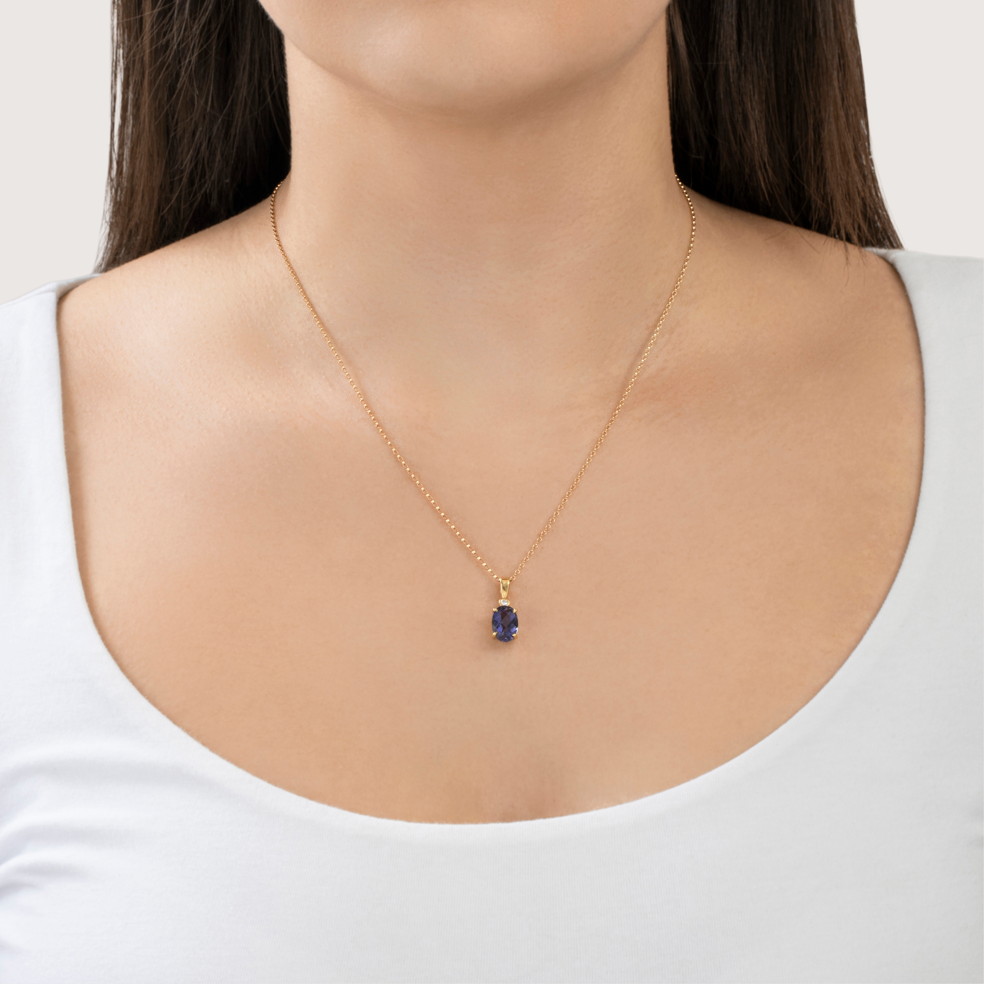 Vintage 18k Yellow Gold 1.7ct Iolite Diamond Chic Checkerboard Pendant、mySite、hinf8tx79