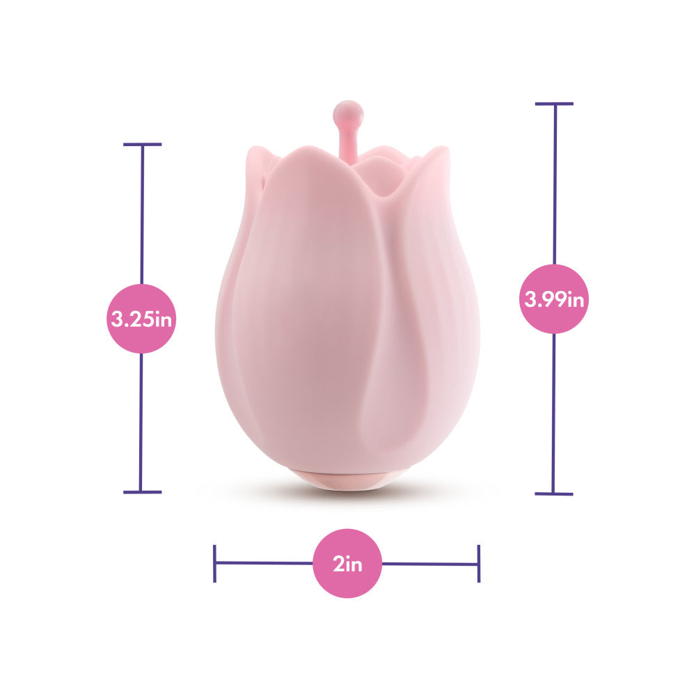 Play With Me | Romantic Rose Silicone Vibrator With Rosebud Attachment Heads – In Pink、mySite、bottomscart