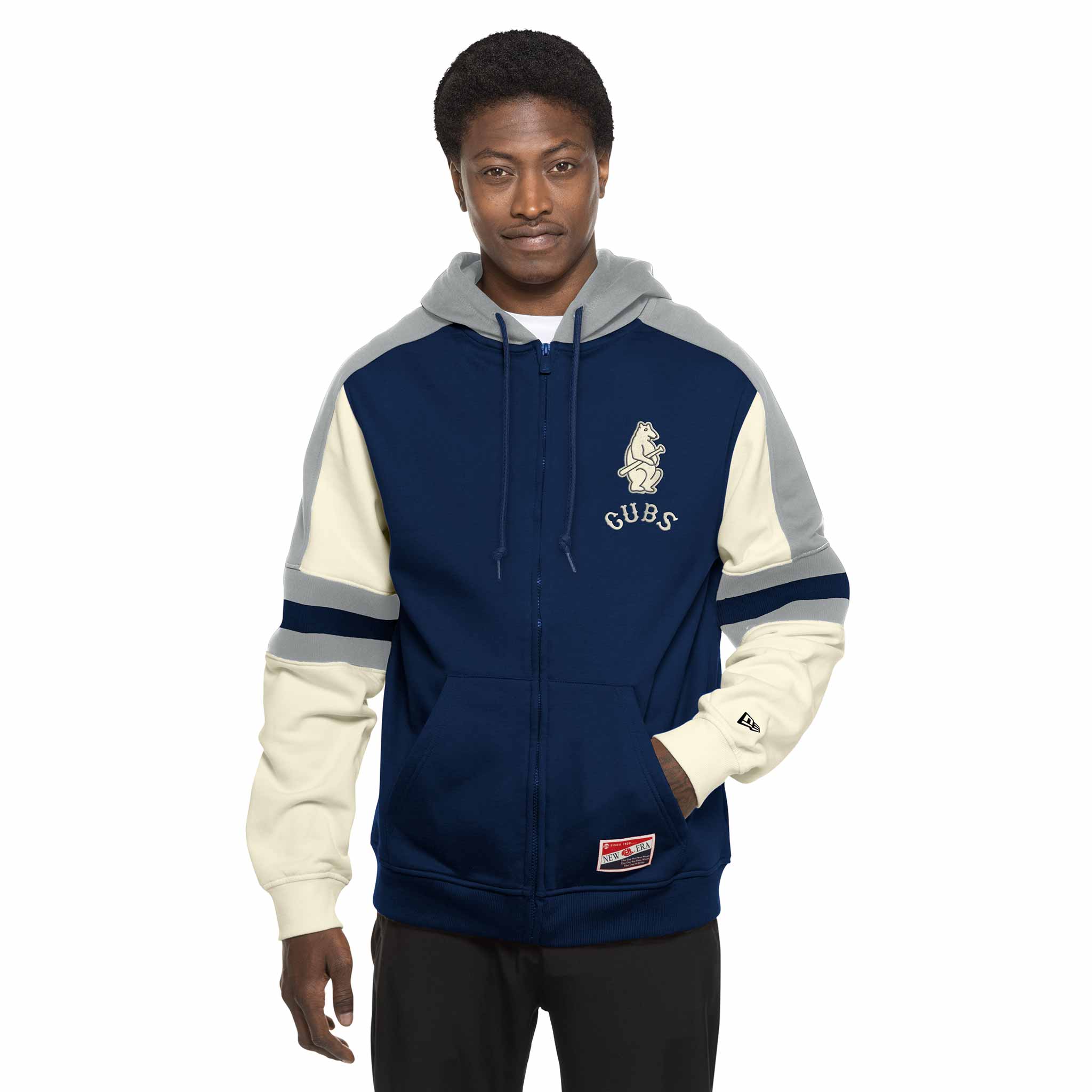 Chicago Cubs New Era 1914 Bear Full Zip Hooded Sweatshirt、mySite、vikingsvslions