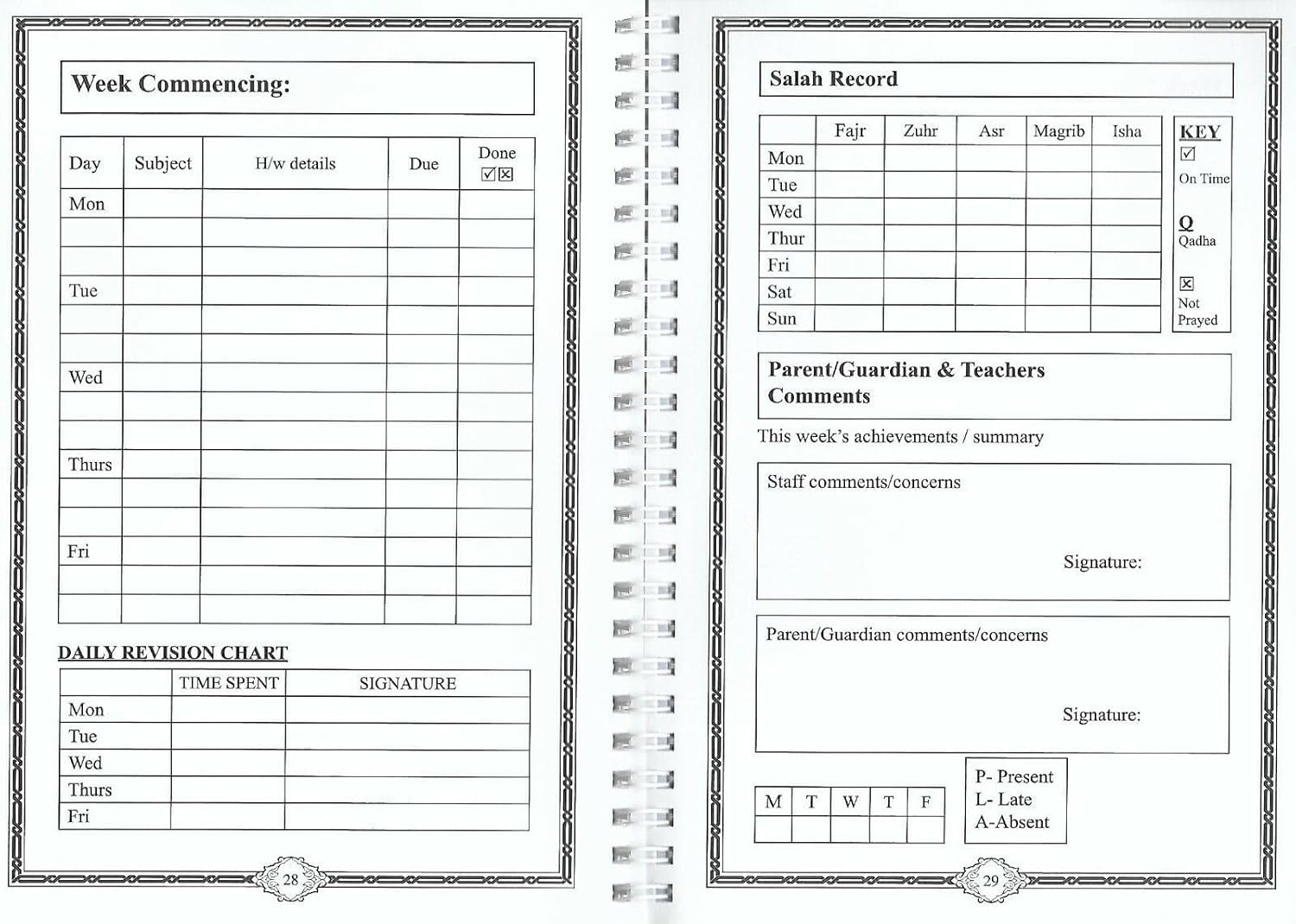 Madrasah Pupil Planner & Homework Diary、mySite、topwebapps