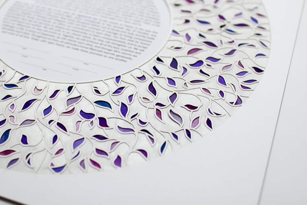  Vines Paper Cut Ketubah by Adriana Saipe、mySite、elrpsem3k