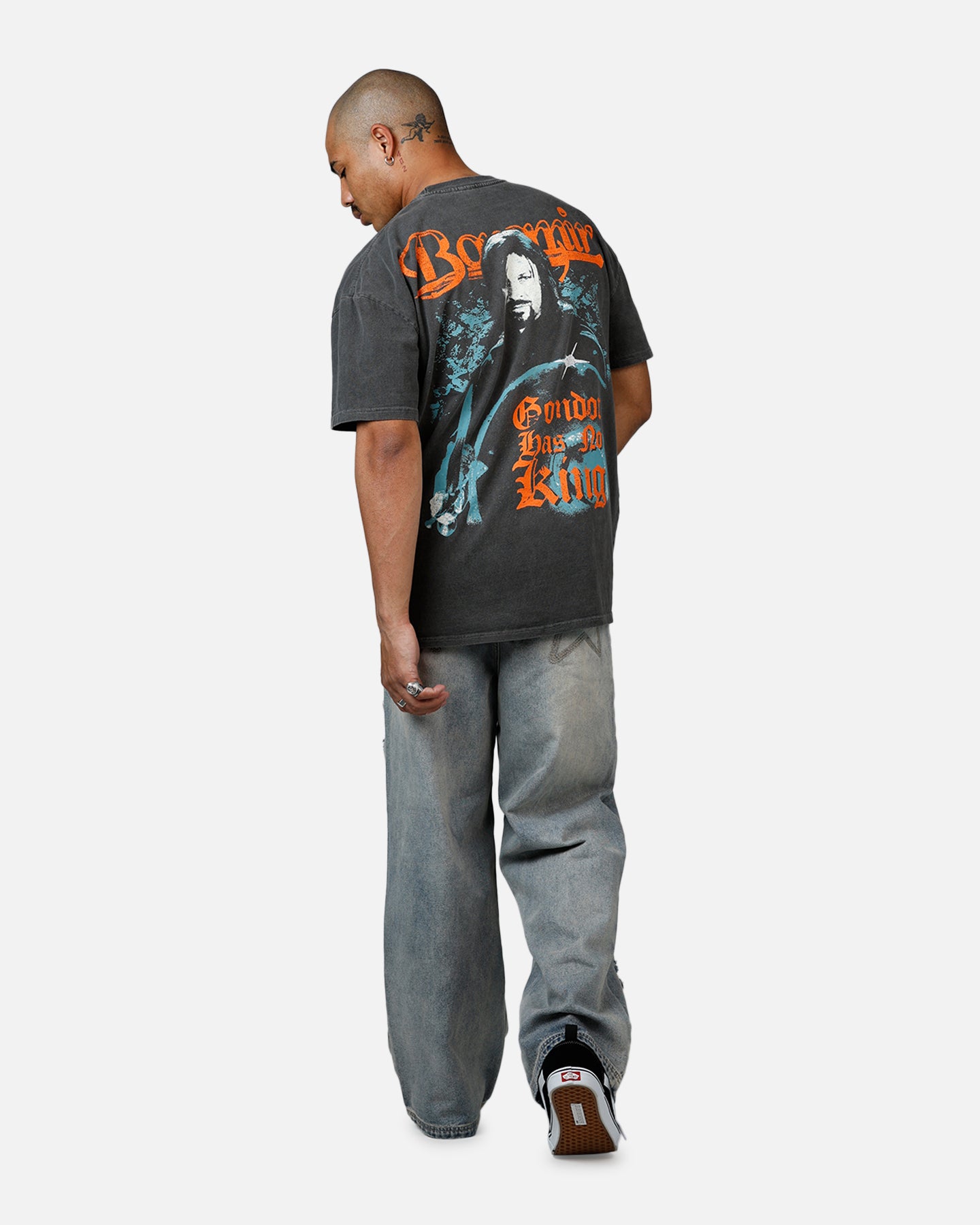 American Thrift X Lord Of The Rings Boromir Heavyweight T-Shirt Black Wash、mySite、zt4zffjzw