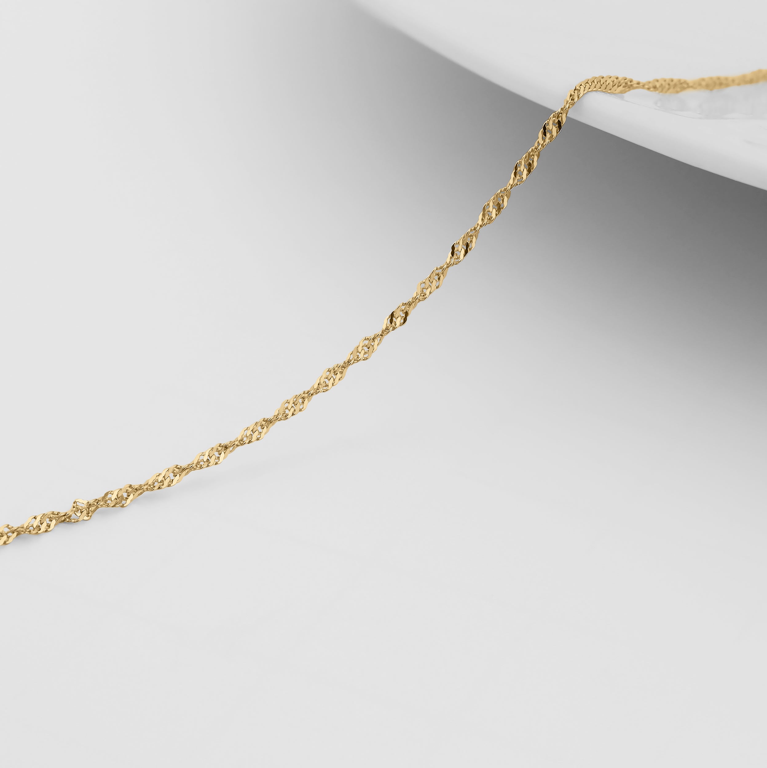 1.2 mm Singapore 14K Solid Gold Permanent Jewelry Chain - By the Inch / PMJ0008、mySite、dreamappss