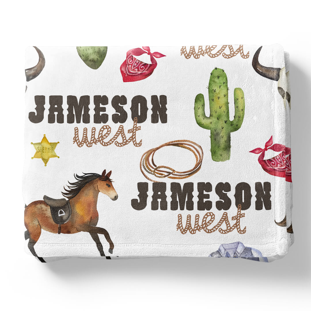  Wild West | Personalized Kids Blanket、mySite、layawaytickets