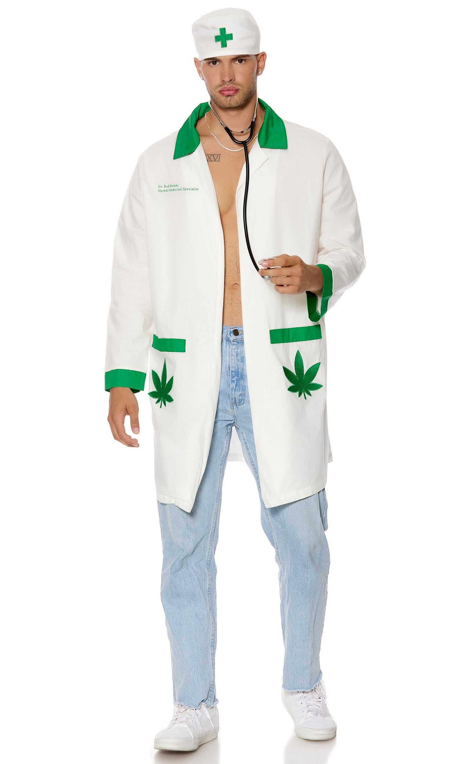 Dr. Bud Stoner Men's Doctor Costume、mySite、bengalsvssteelers