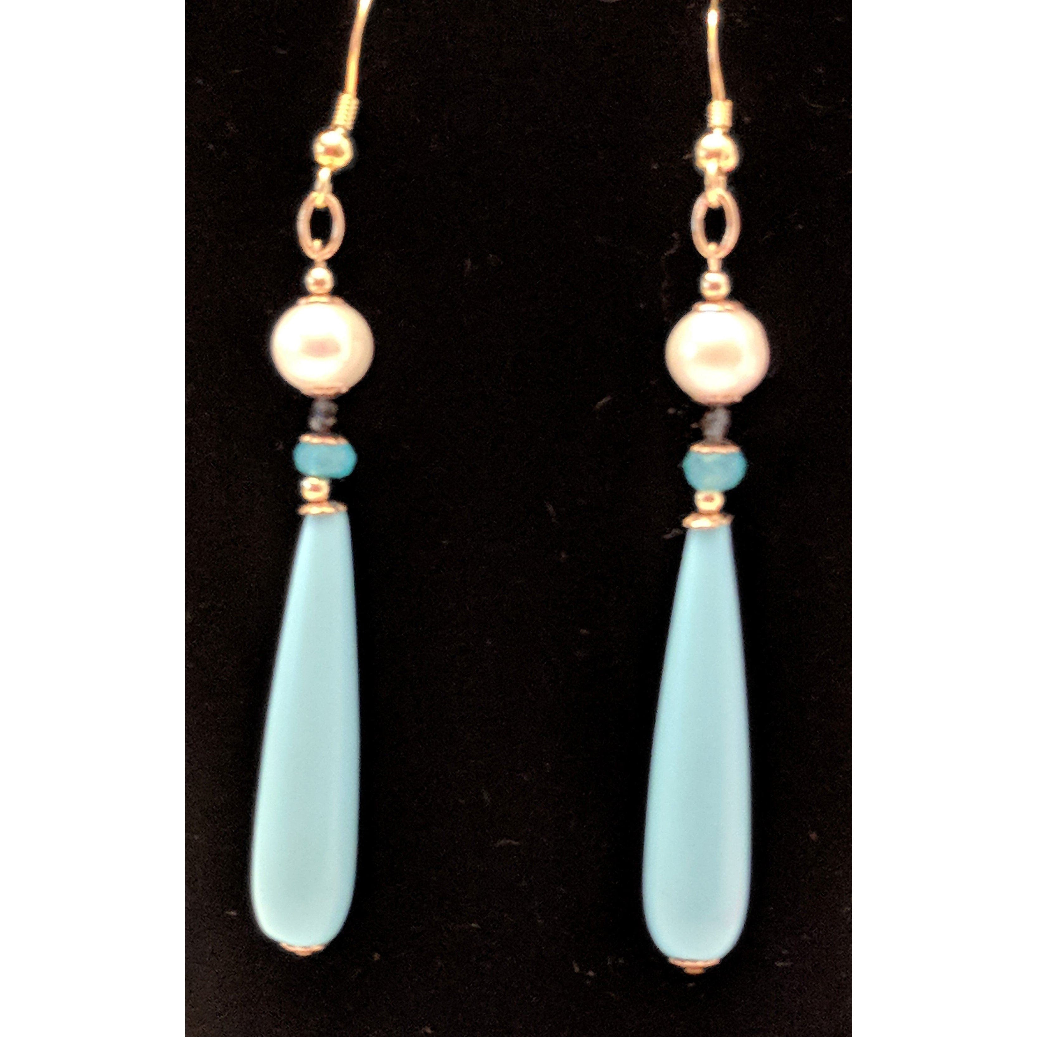 REGENZ Gemstone Earrings-Jade, Turquoise, Coral, Citrine, Pearls, Lapis HANDMADE with Love!、mySite、g9winljtr