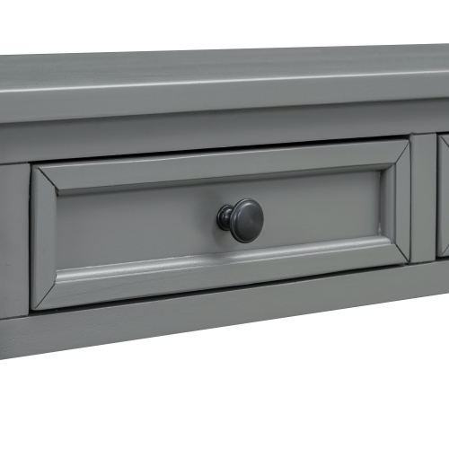 TREXM Console Table/Sofa Table with Storage Drawers and Bottom Shelf for Entryway Hallway(Espresso)、、casual