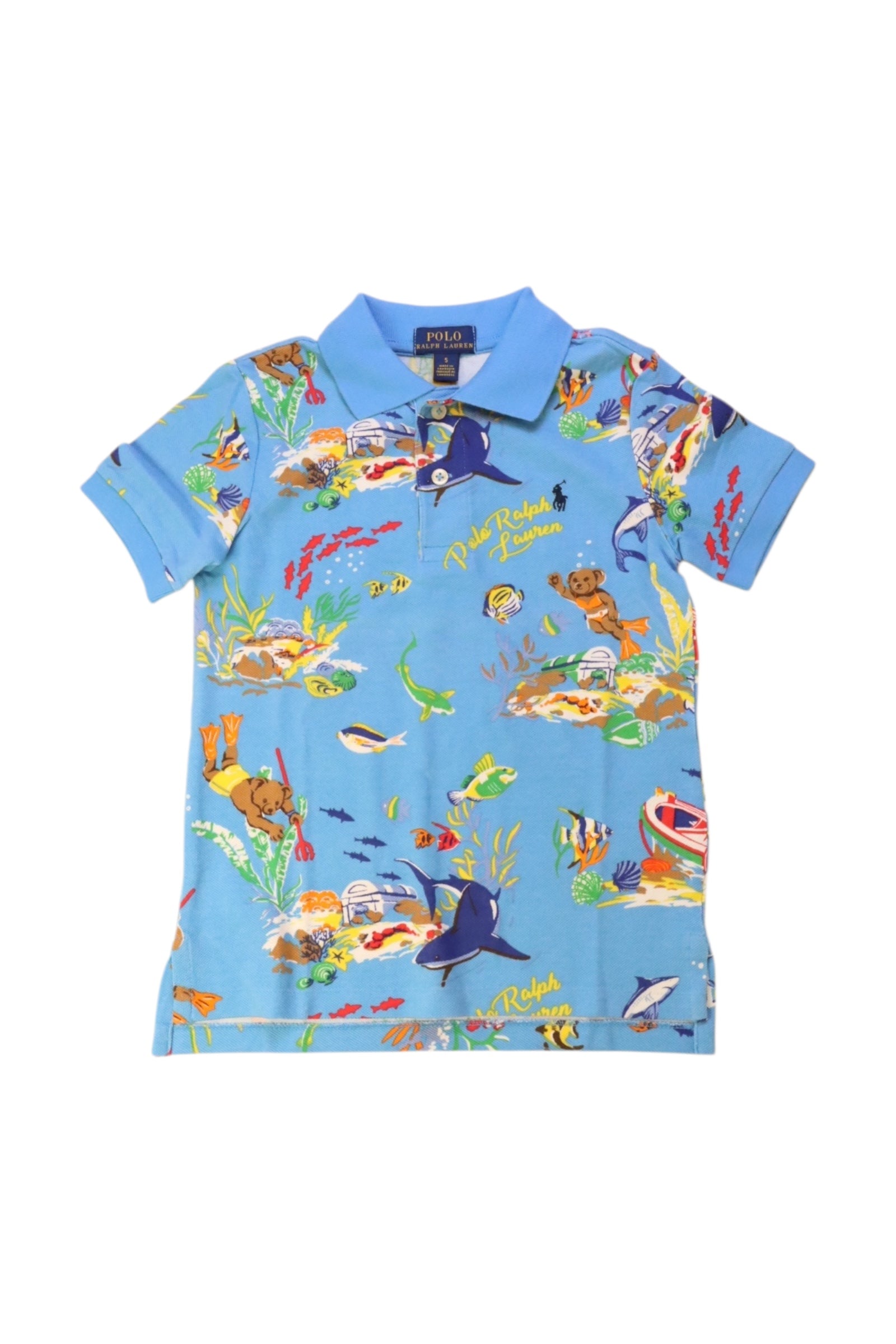 Polo Ralph Lauren Ocean Adventures Short Sleeve Polo - Size 5T、mySite、g9winljtr
