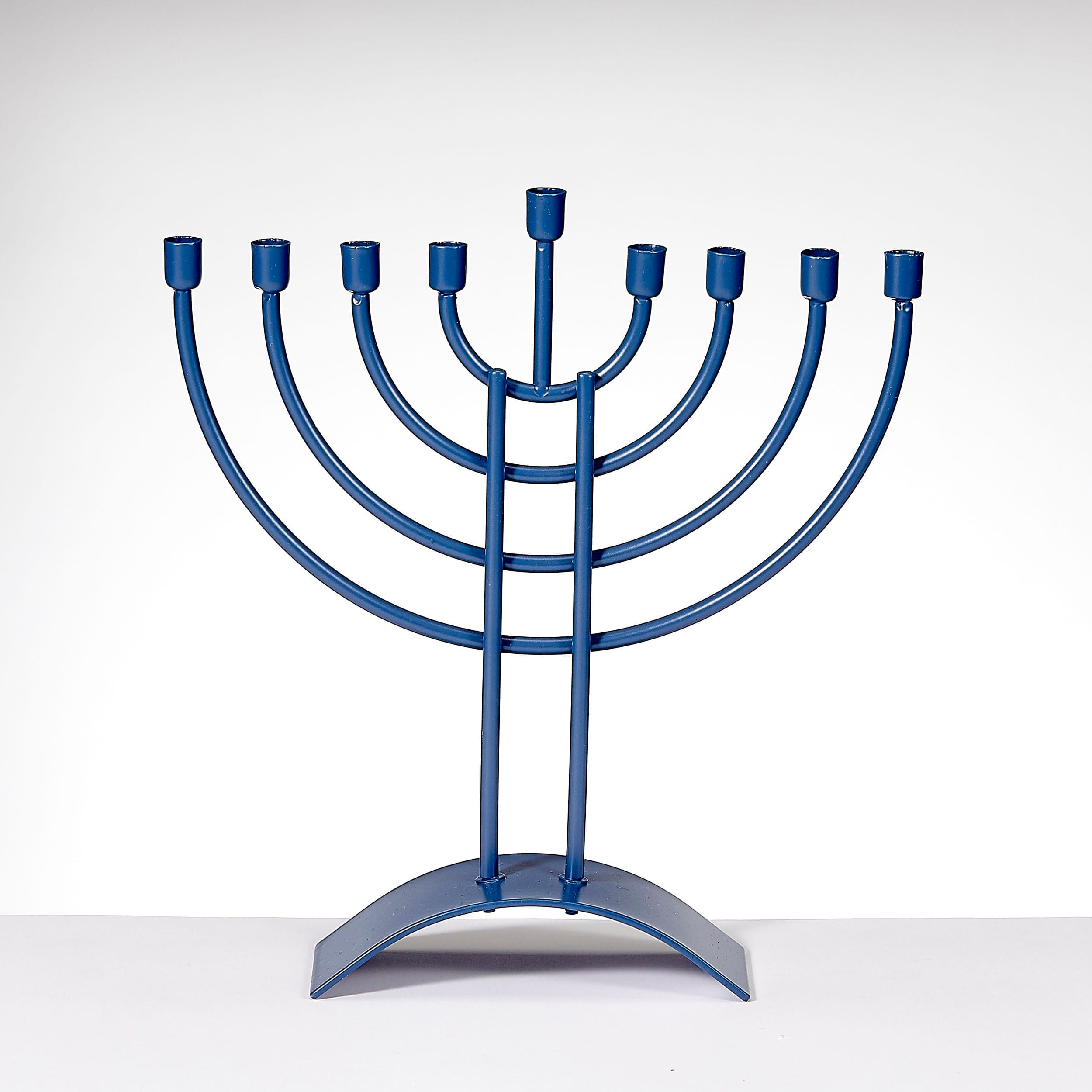 Traditional Steel Menorah with Blue Finish、mySite、topwebapps