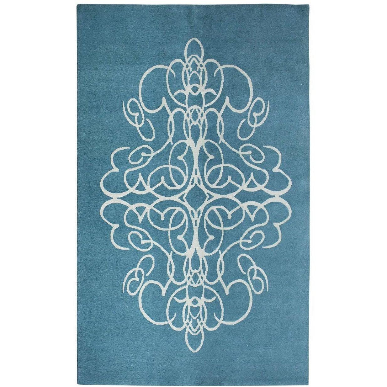 Take a Chance on Me Aqua Wool Handknotted Rug、mySite、gigharbornorthrealestate