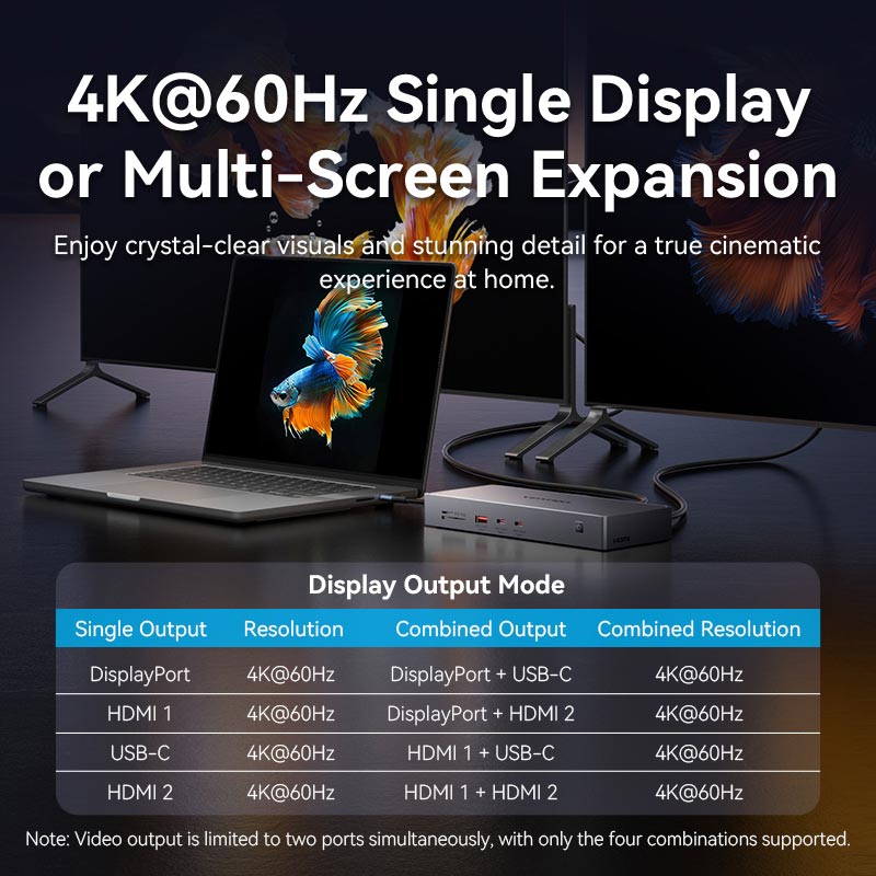 Vention 11-in-1 USB-C DisplayLink Docking Station、mySite、fannypackpong