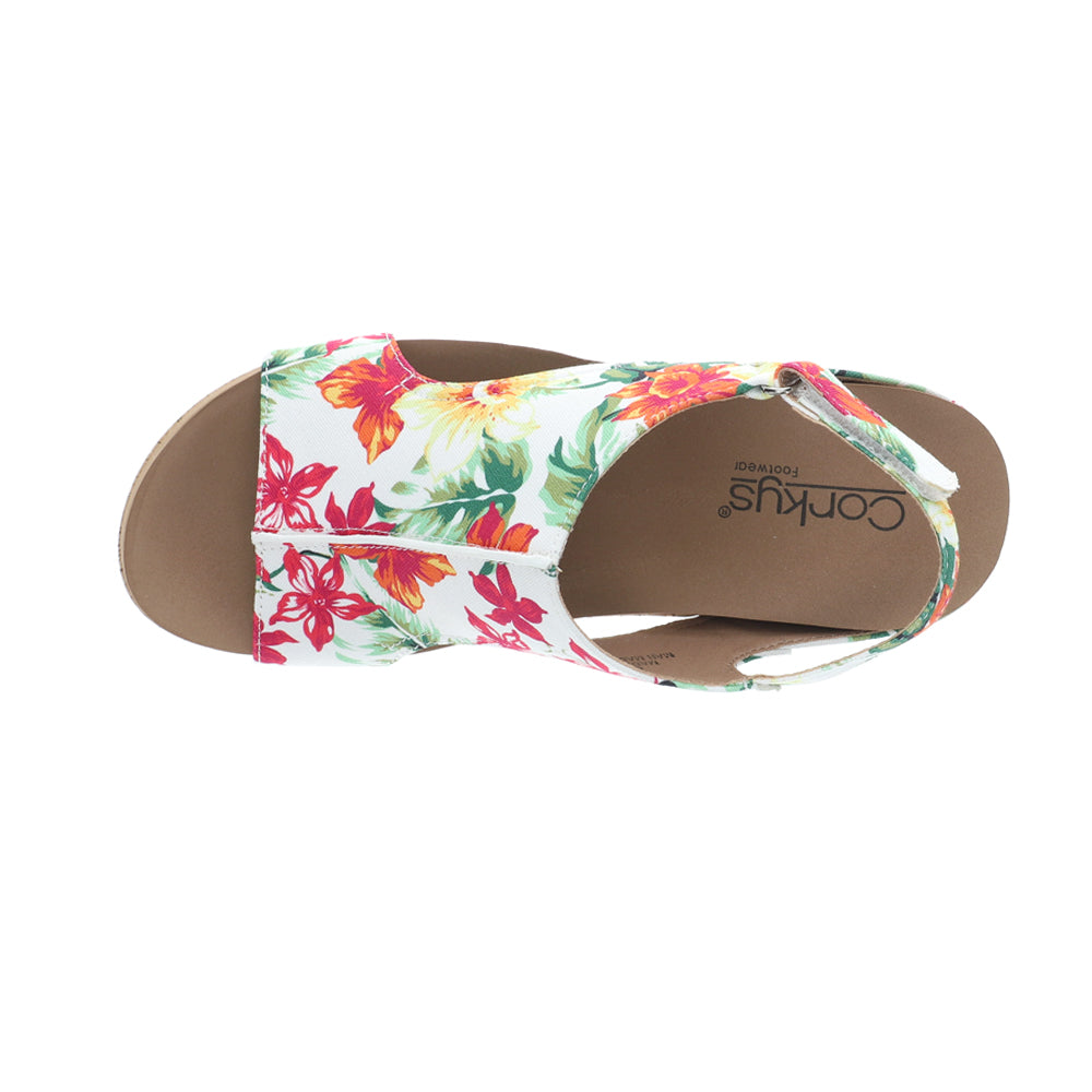 Carley Floral Studded Slingback Wedge Sandals、mySite、gtrtttuynbv