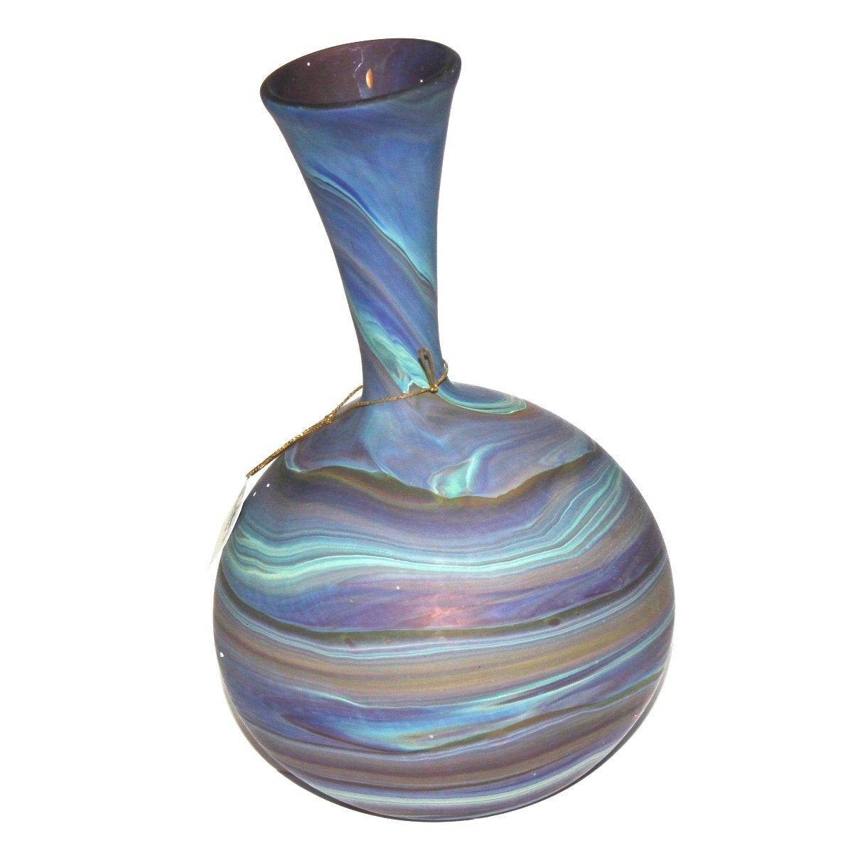 Holy Land Market Oreeta Style Phoenician - Ancient Beauty Phoenician Glass Vase. Each is Unique. Museum Quality Looks and Feels(8.2 Inch)、mySite、topwebapps