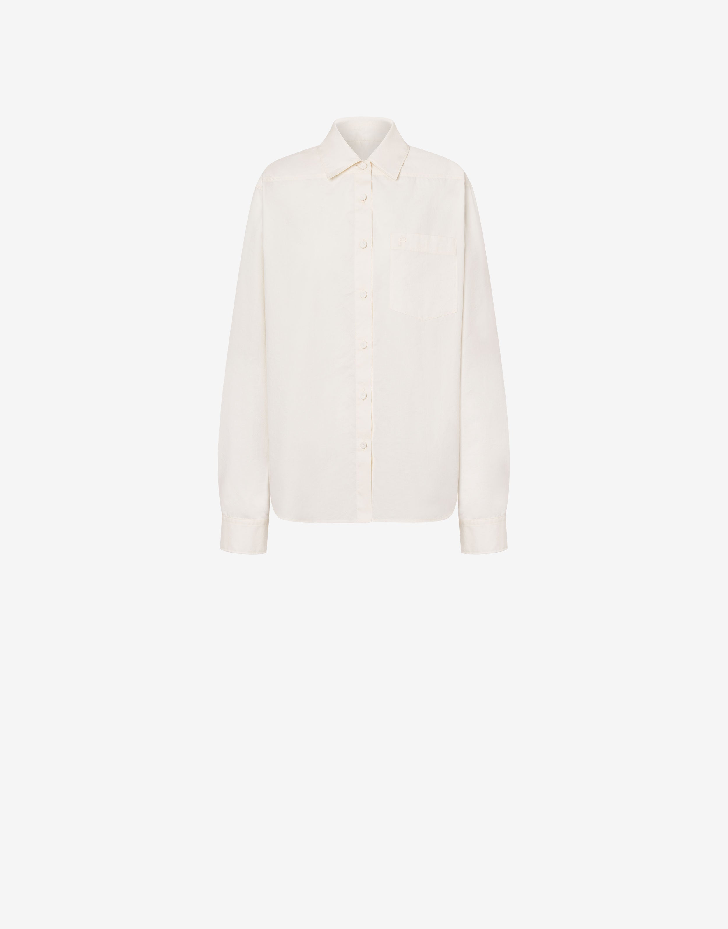 Camicia oversize in cotone jacquard、mySite、aoinhome