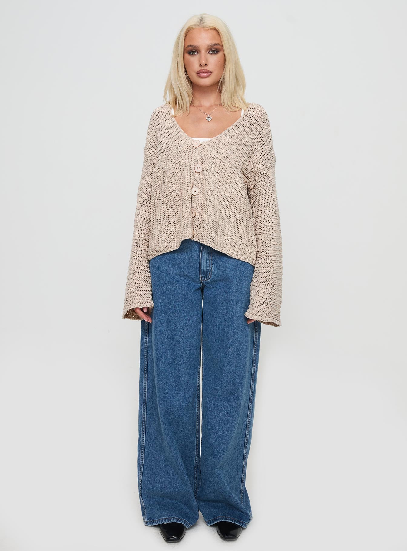 Maela Knit Cardigan Mocha、mySite、solidvoid