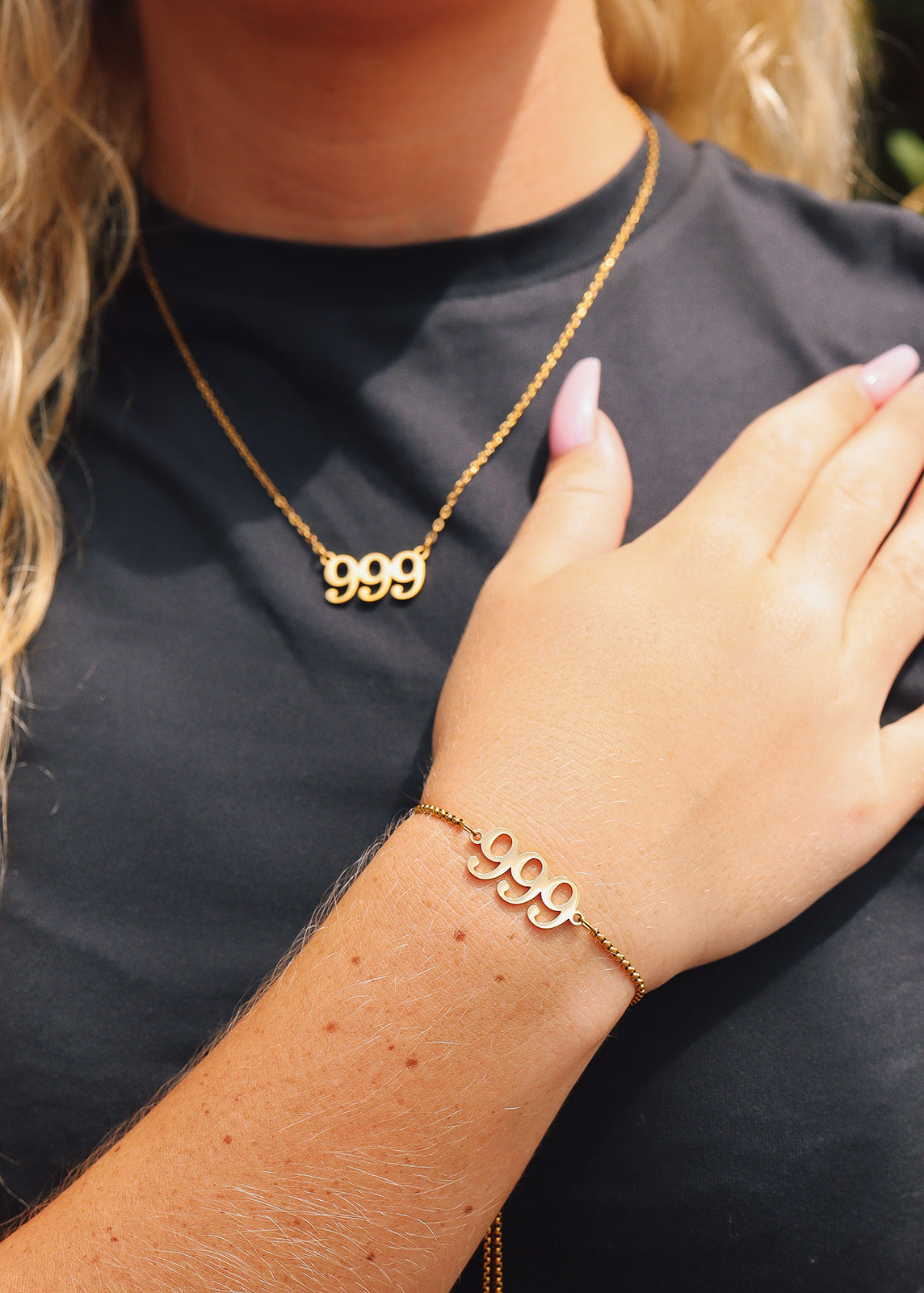 18K Gold PVD Stainless Steel Angel Number Necklace / CHN0045、mySite、dreamappss